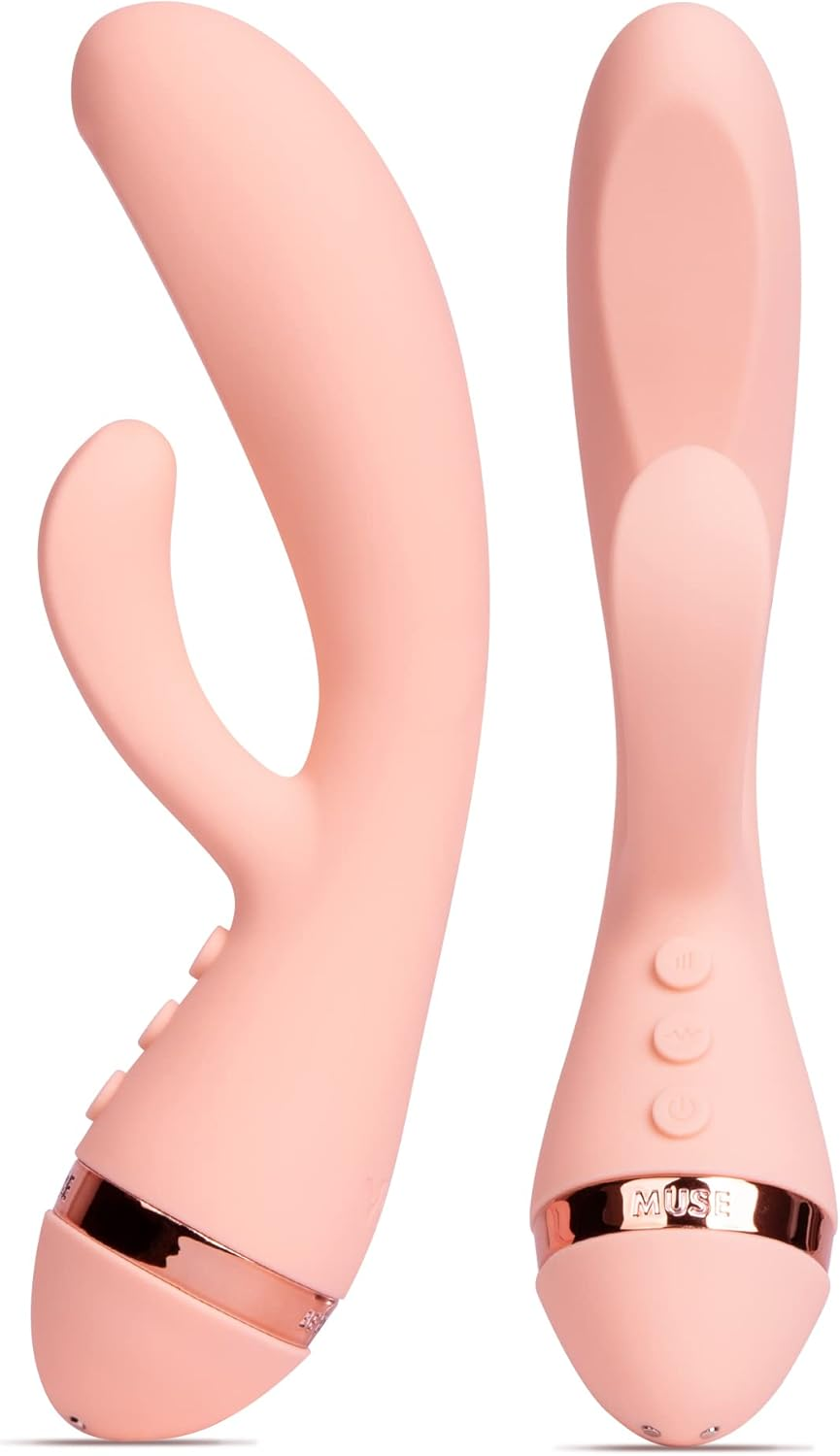 VUSH the Muse Rabbit Vibrator for Women - Flexible External Clitoral Vibration, Swaying Internal Arm, Waterproof, Rechargable (Pink) image number 2