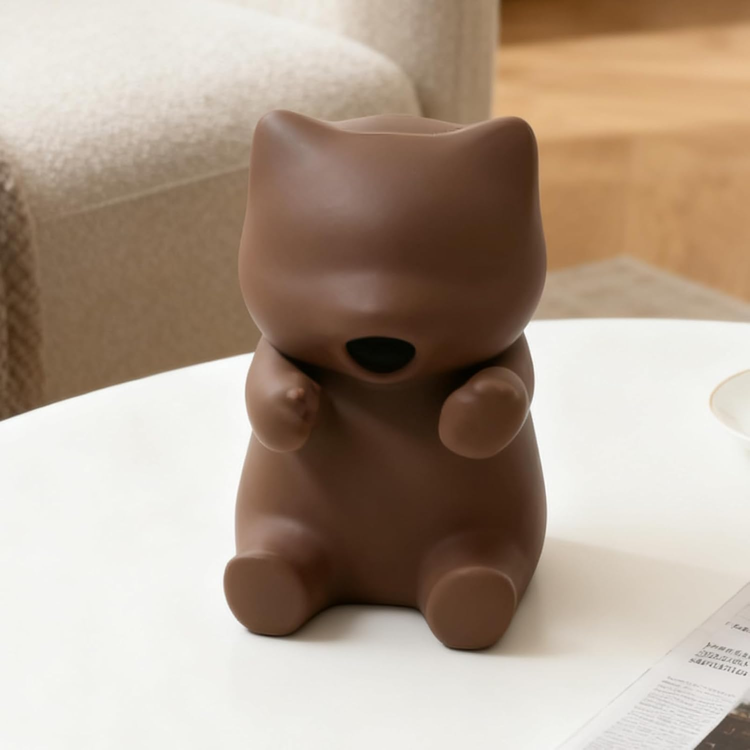 Mini Food Cooling Fan, Usb Rechargeable Cat-Shaped Cooler with Portable Design, Food Cooling Tool for Home, Kitchen Gadget, Kitchen & Dining Gadgets Accessory for Offices Travel 3.15X2.56 Inches - White image number 2