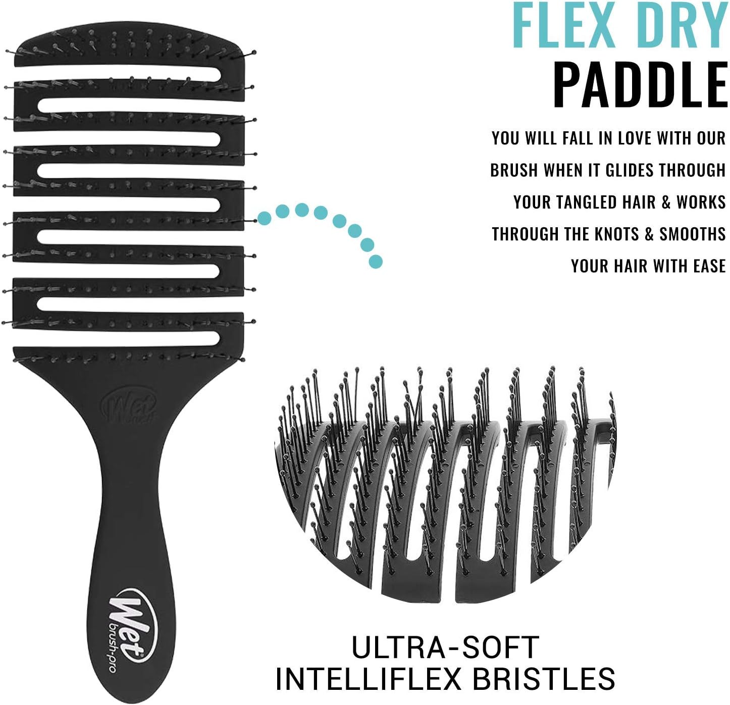 Wet Brush Paddle Detangler - Purple image number 3