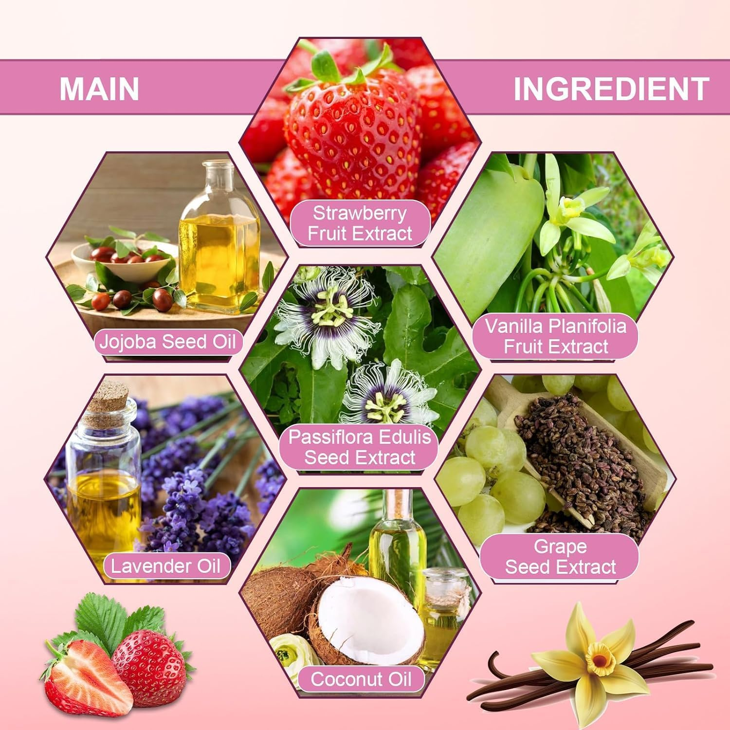 After Shave Oil, Women Strawberry Vanilla after Shave Oil for Smooth Skin, Soothing & Hydrating Treatment to Prevent Ingrown Hairs Dryness (1PCS, 1) image number 2