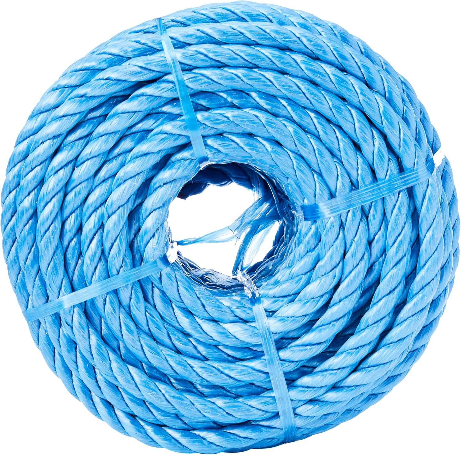 Faithfull FAIRB30100 Blue Poly Rope Coil 10Mm Dia X 30M Max Load 160Kg, Breaking Strain 1200Kg