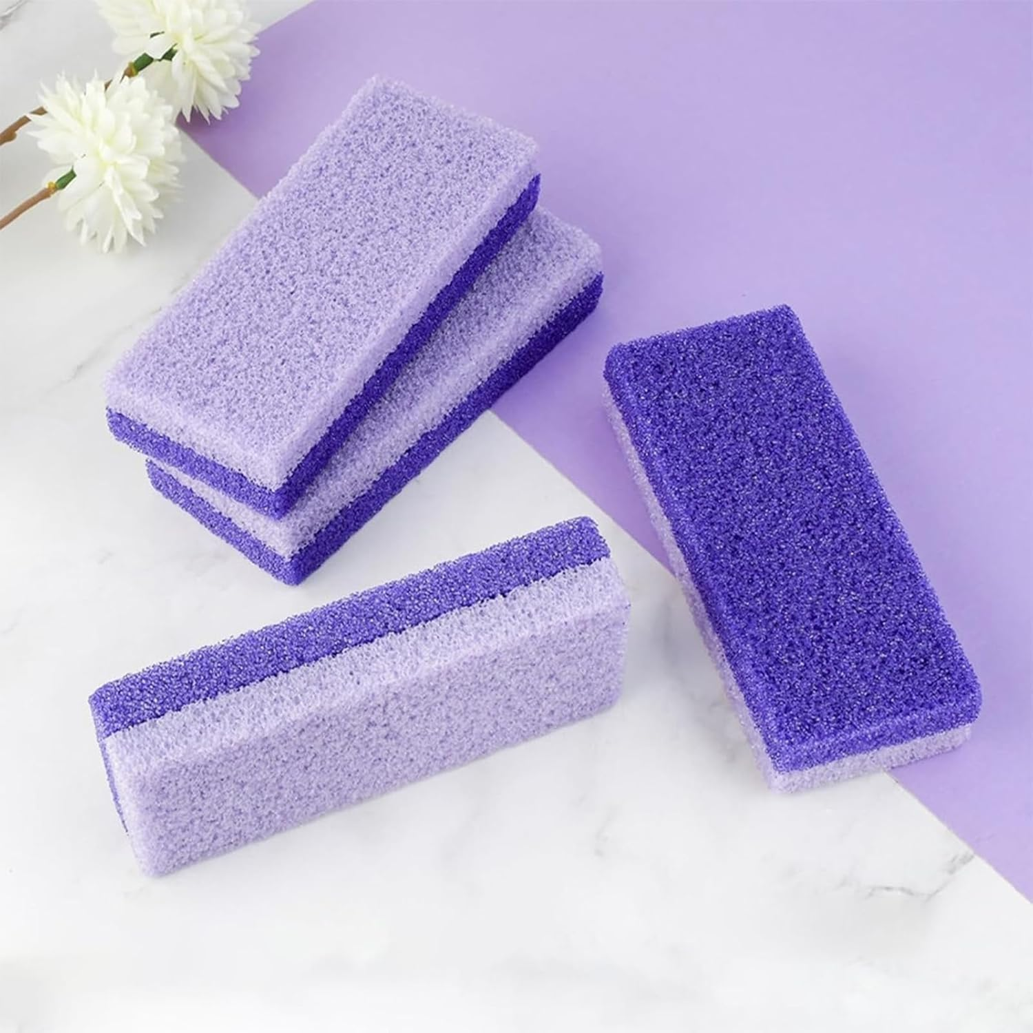 Xolixorium 4 Pcs Foot Exfoliator Purple Pedicure Tool for Callus Removal and Foot Scrubber Function Heel Scraper Design for Professional Home Pedicure Care image number 5
