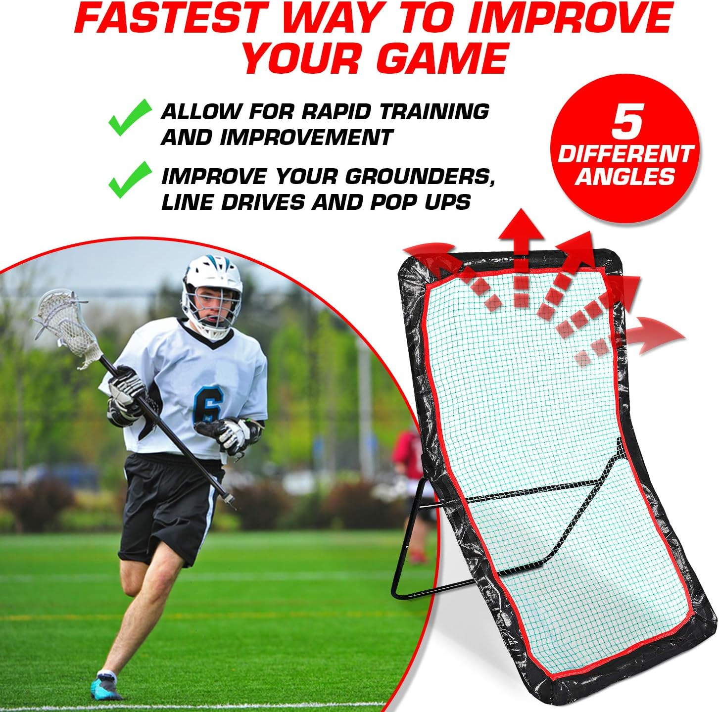 Lacrosse Scoop Premium 4X7Ft Lacrosse Rebounder image number 3