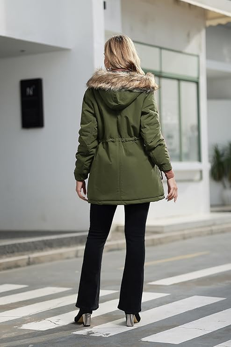 Maacie Maternity Coat Womens 3 in 1 Thickened Outwear Fleece Lined Coat Winter Warm Hooded image number 4