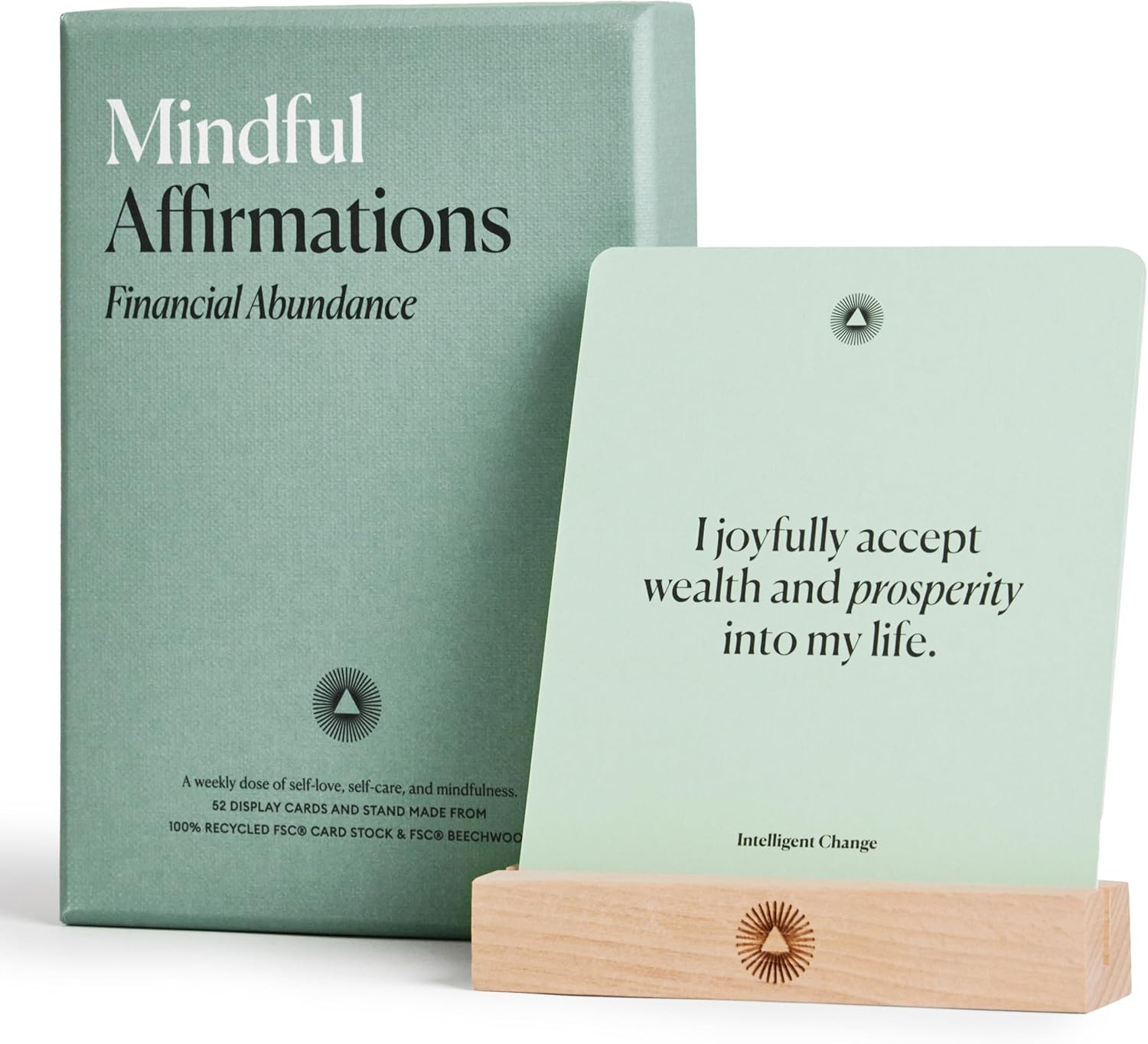 Intelligent Change Mindful Affirmation Cards for Financial Abundance, Daily Words of Inspiration, Self Affirmation Inspirational Gifts, Positive Affirmations with Display Stand, Deck of 52 image number 4