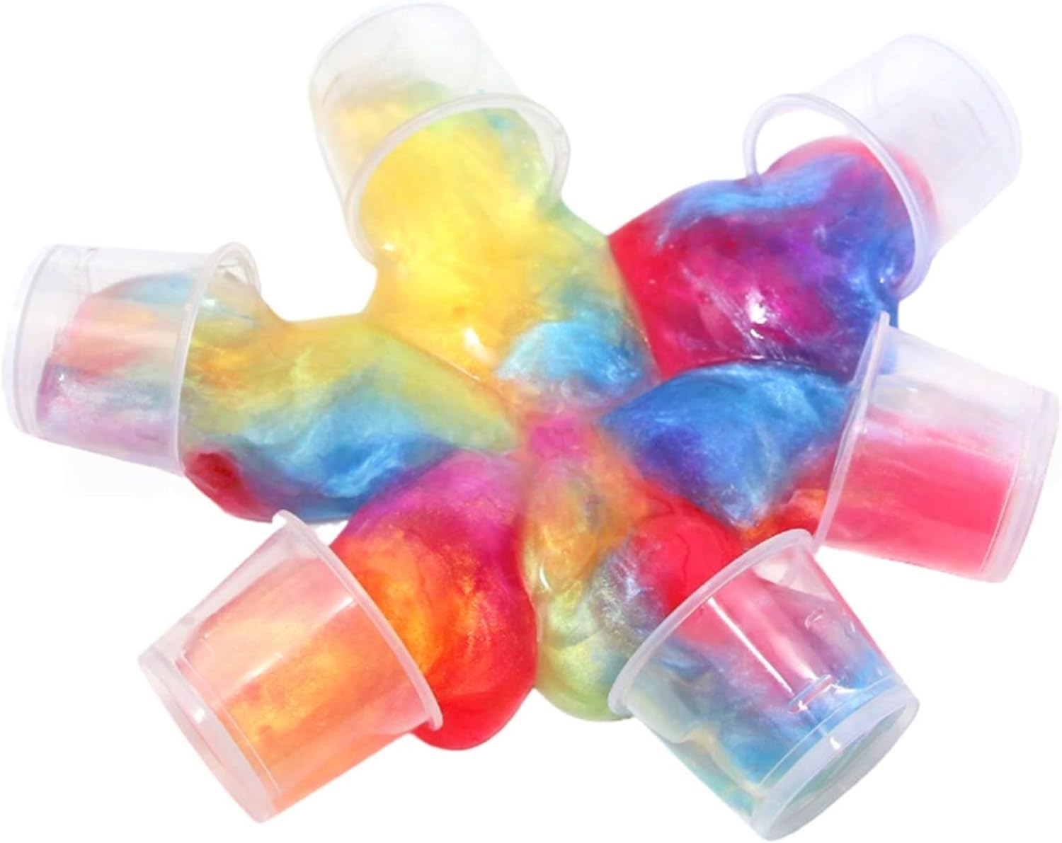 Anfylife 30 Packs Kirin Galaxy Slime Cups with Magic Color Change｜Sensory Toys for Stress Relief｜Non-Sticky & Non-Toxic,Gifts for Birthday Halloween Christmas, Classroom Reward