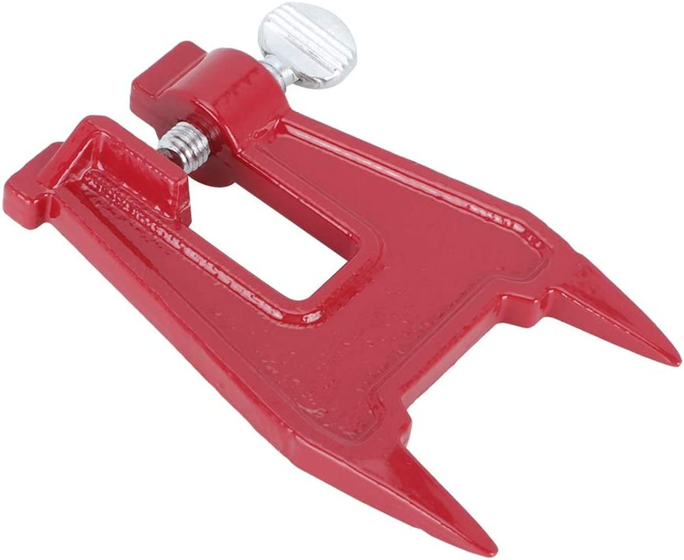 Chainsaw Filing Stump Vise, Metal Chain Saw Vise Guide Bar Clamp Tool Heavy Duty Sharpening Tools Felled Tool Compatible with Logging Supplies Felling Wedges for Plate Support Red Chainsaw Vise image number 6