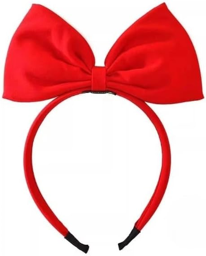 Axvxby Bow Headbands, Big Bows for Girls and Women, Red Bow Headbands Valentine'S Day Christmas Headbands Party Cosplay Hair Accessories (Red) image number 2