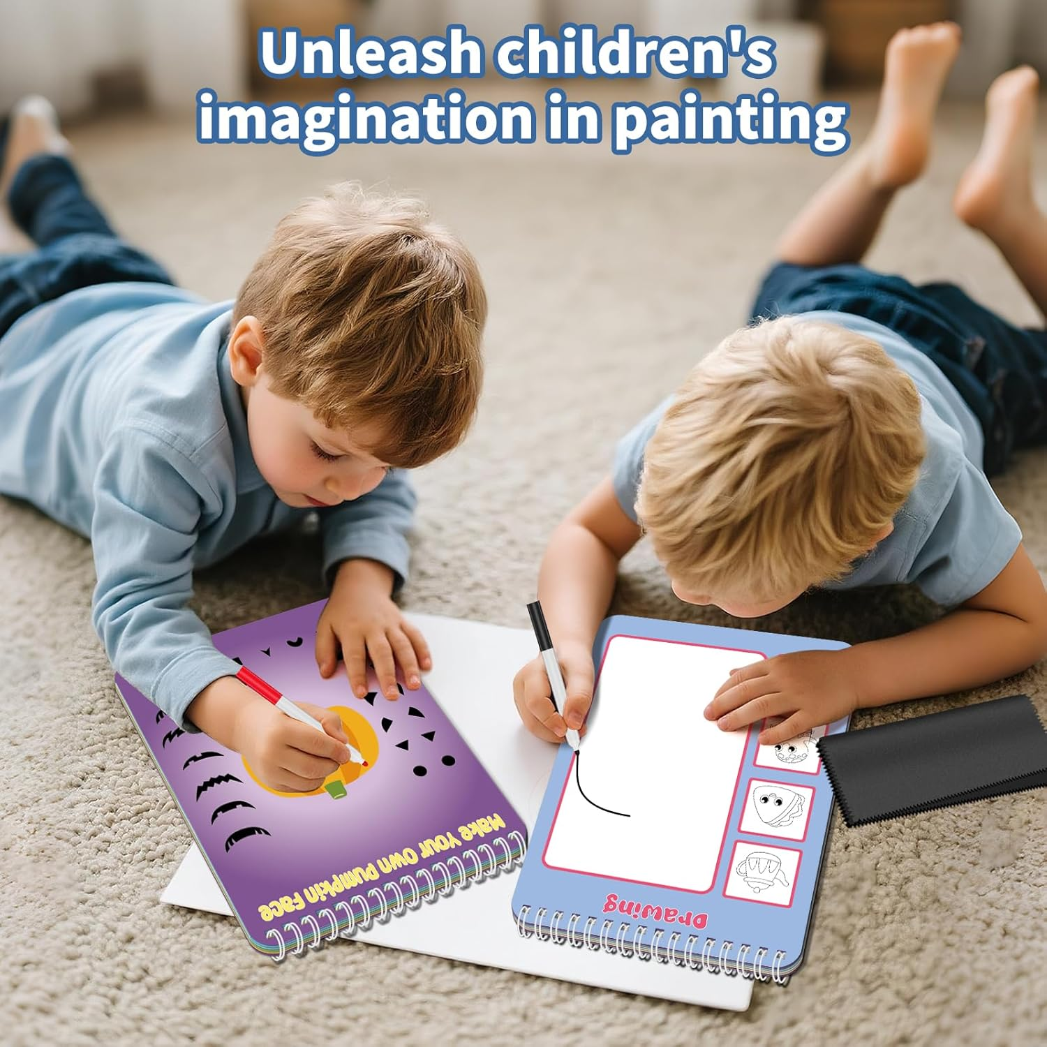 Elfew 2 Pack Reusable Activity Travel Game for Kids Ages 3-5, Busy Books for Toddlers, Learning & Education Toys, Kids Travel Activity Pack, 4 Year Old Girl and Boy Gift, Toddler Activities image number 6