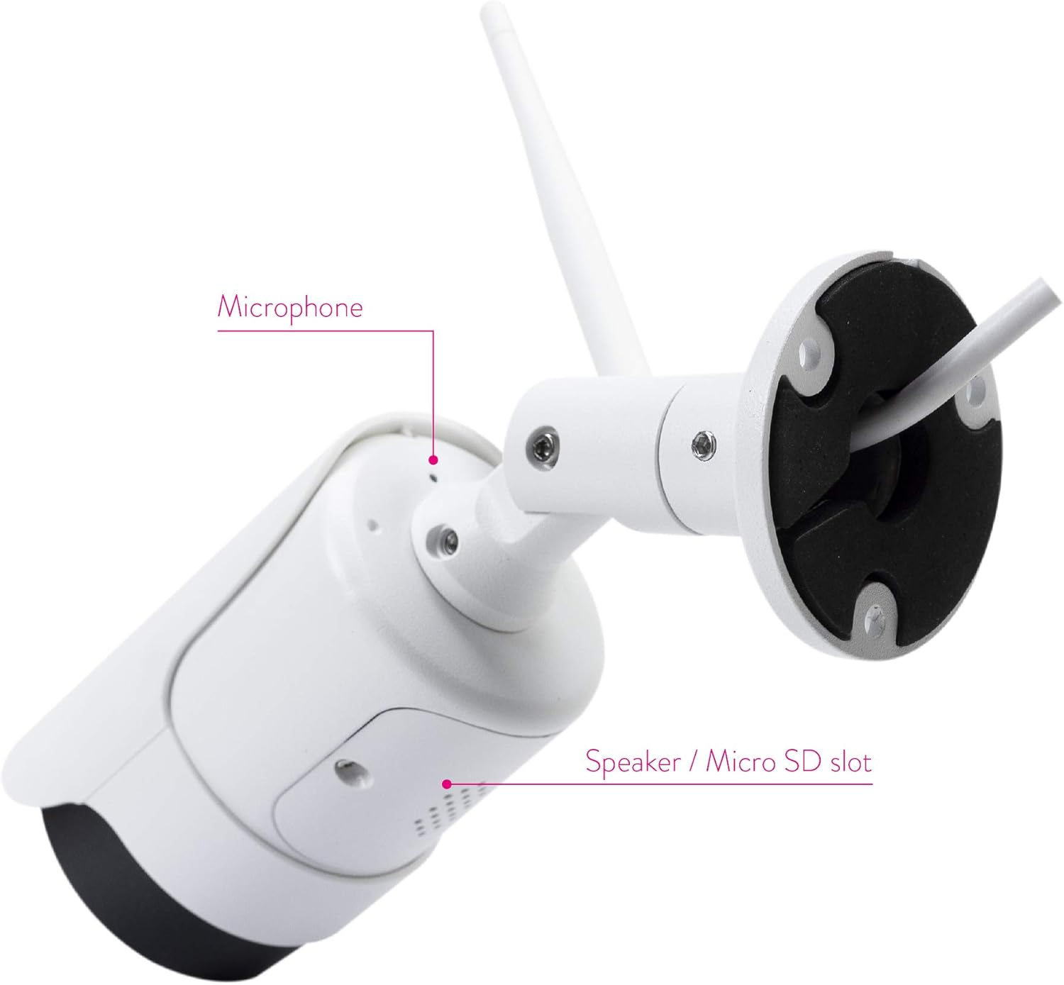 PNI House IP52 2MP 1080P Wireless Video Surveillance Camera Package with IP 128GB Microsd Memory Card with SD Adapter image number 3