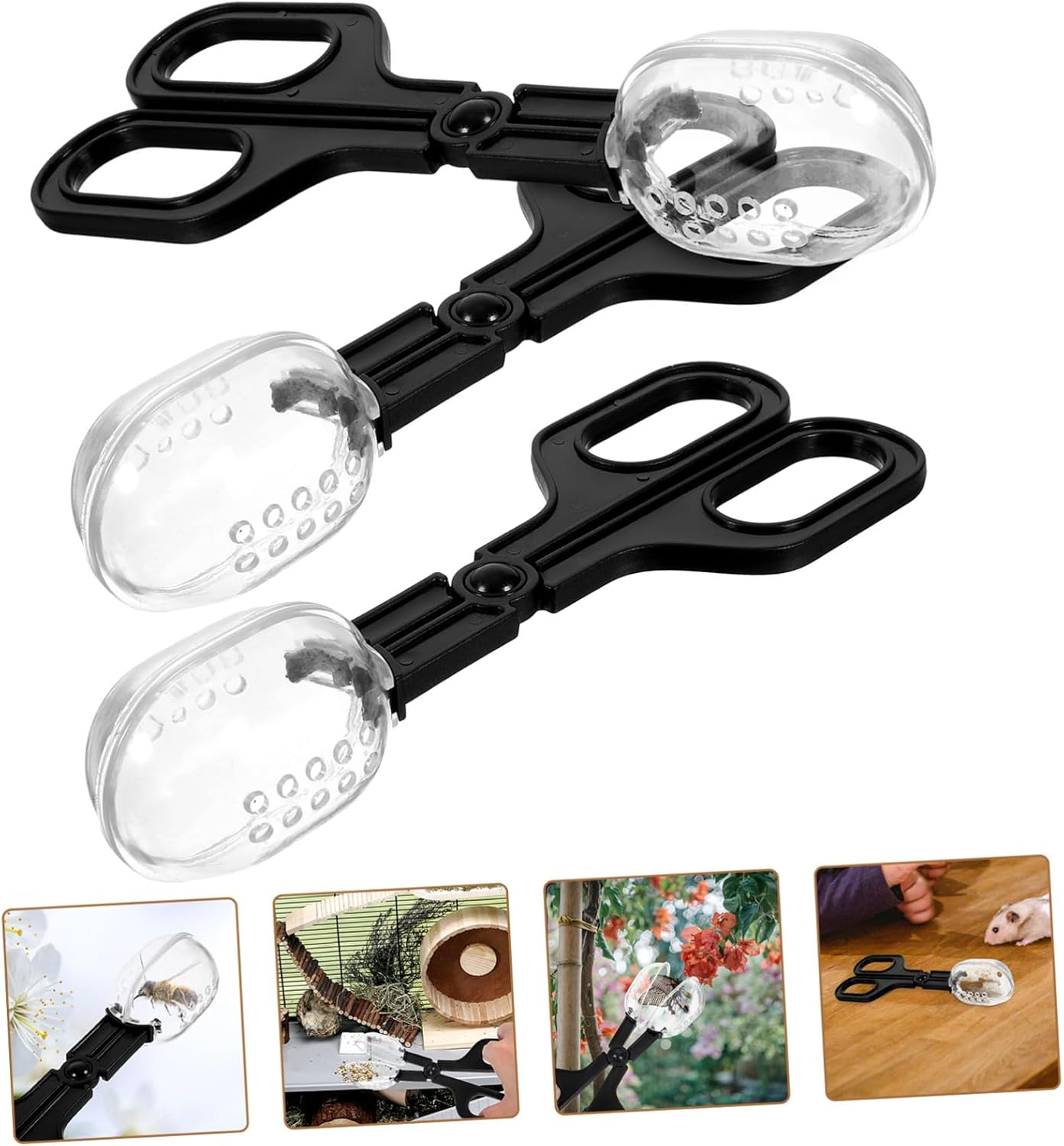 Toddmomy 3Pcs Small Plastic Poop Scoop for Hamsters with Scissor Handles Lightweight Pet Waste Picker for Small Animals Design for Efficient Cage Cleaning and Scissor Practice image number 4