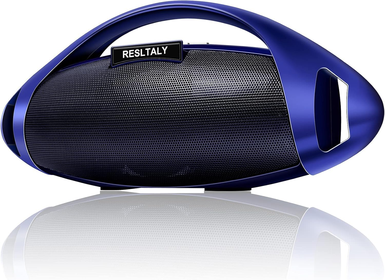 RESLTALY Bluetooth Speaker with FM Radio, 10W High Power Output, 5.0 Bluetooth, 2800Mah Battery, 16-Hour Playtime, Quick Charge, Enhanced Bass, Indoor Outdoor Use (Black)