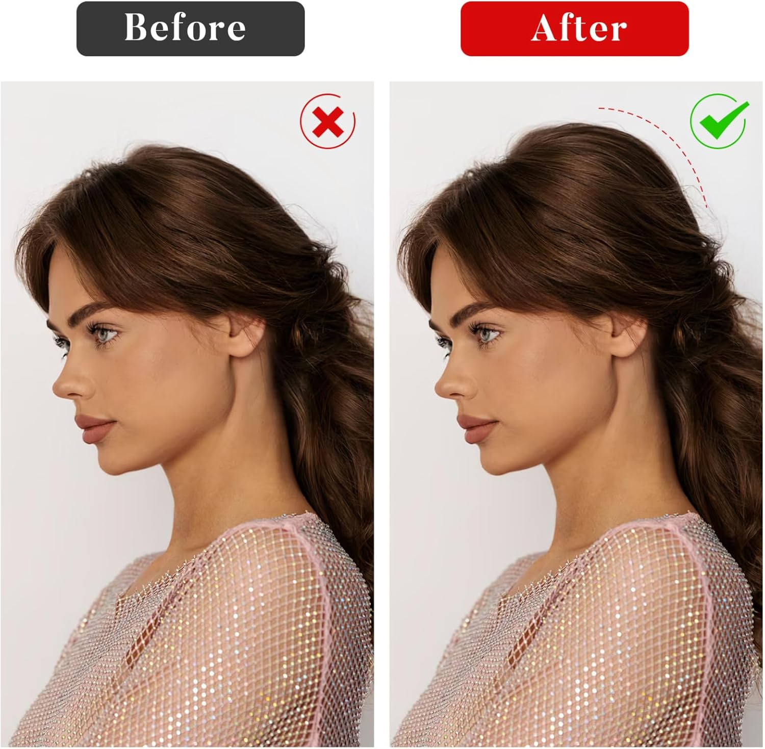 DOITOOL Pack of 3 Hair Volume Clips, Volume Inserts Hair Padding Tool for Women DIY Hairstyles image number 1