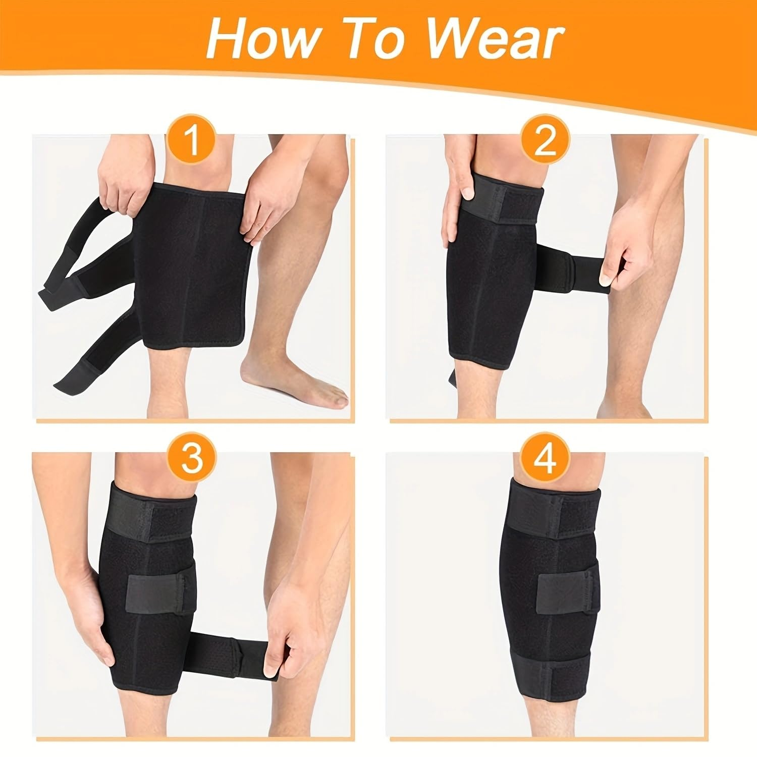 Calf Brace Pain Relief Compression Sport Shin Splint Support Sleeve Leg FAST (Right)