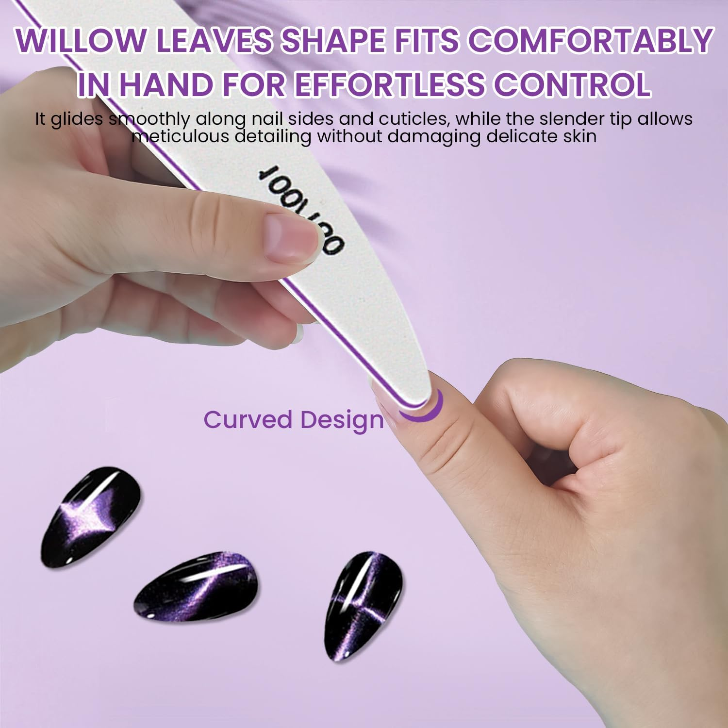 ESUOHYM 10PCS Nail Files 100/180 Set Grit Double Sided for Natural and Acrylic Nails Professional Fingernail Emery Boards and Shine Kit Supplies for Salon and Home Tech image number 5