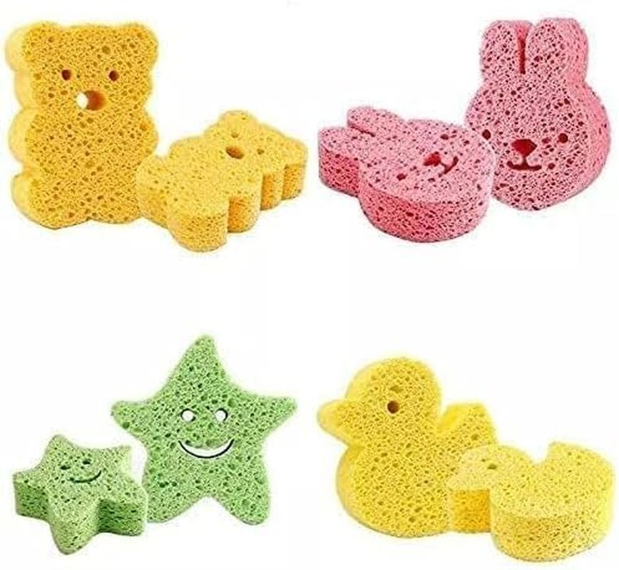 4Pcs Baby Bath Sponge Soft Baby Sponge for Bathing,Cute Animal Shapes Natural Kids Bath Sponges for Infants,Fast Drying Baby Bath Tub Sponge,Fun Baby Shower Sponge for Babies and Children image number 5