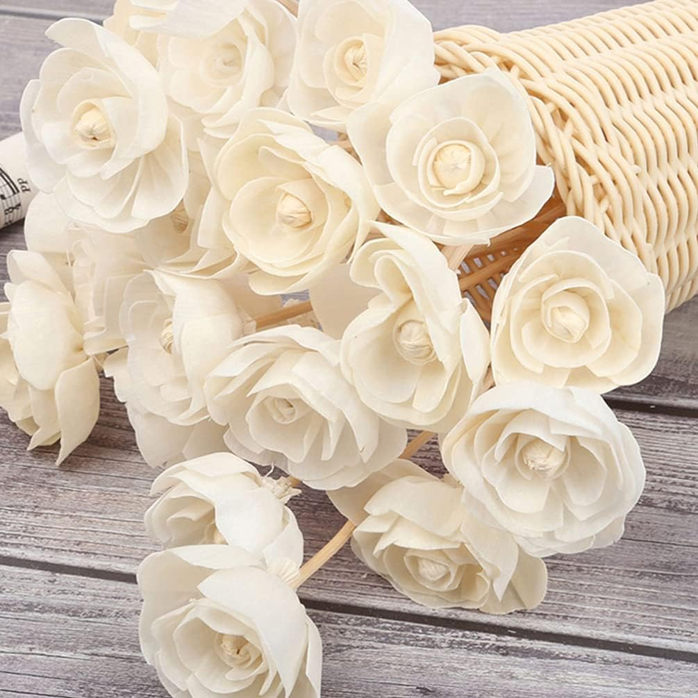 Healifty 6Pcs Rattan Woodsy Essential Oils Scent Diffuser Sticks Diffusers for Essential Oils Essential Oil Sticks Rose Flower Sticks Dry Flower Lavender Oil Diffuser Flowers Aromatic image number 3