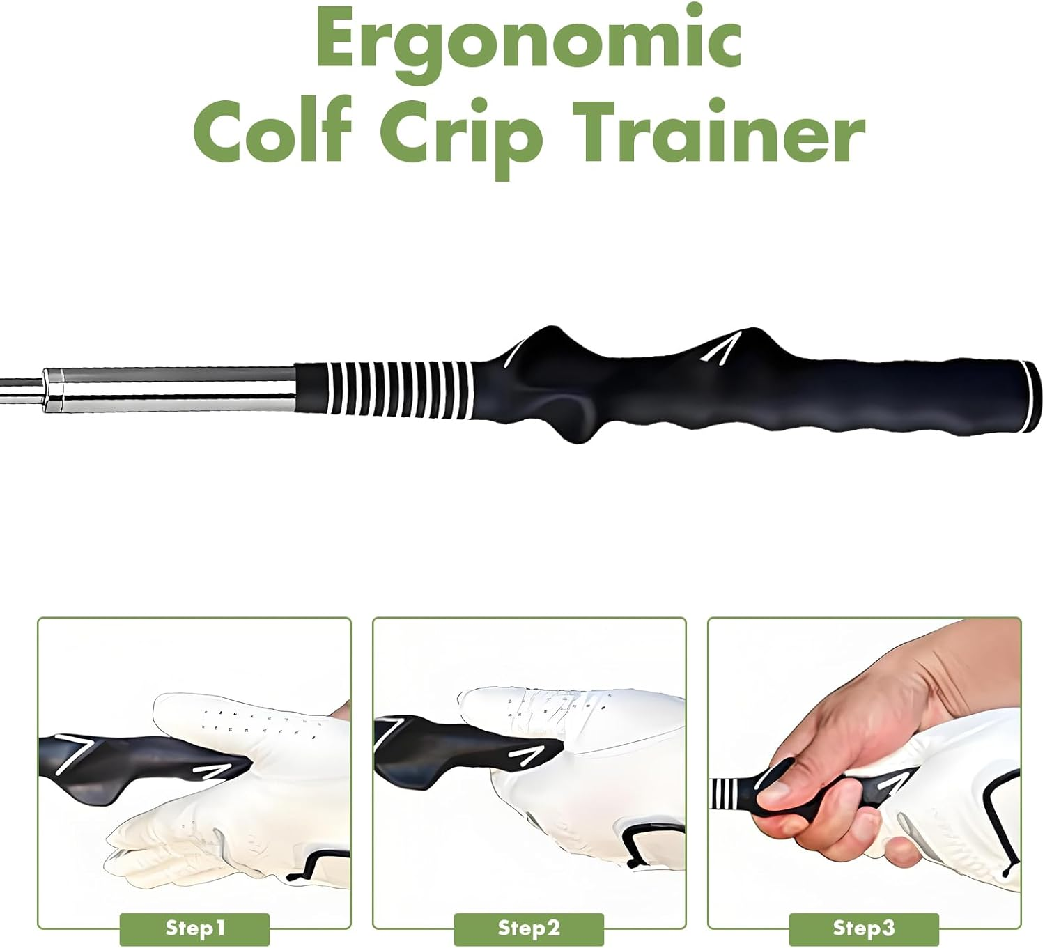 Retractable Golf Swing Training Aid, Portable Golf Training Aid, Golf Grip Trainer, Golf Equipment Suitable for Beginners, Suitable for Indoor and Outdoor