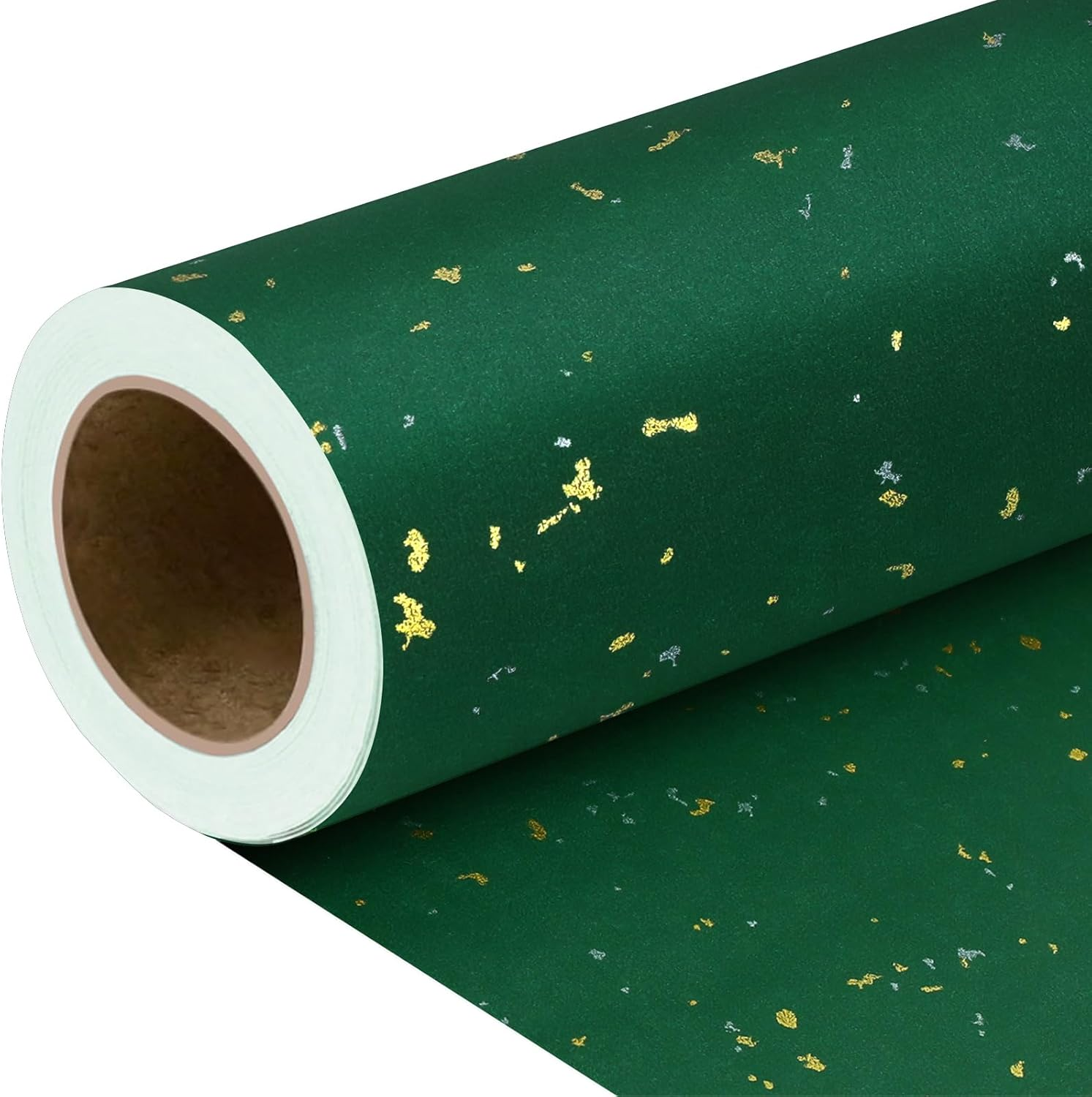 Taefuhnn Large Navy Blue Gift Wrapping Paper Roll 17 Inch X 32.8 Feet, Gold Silver Foil Design, 10 Meter Gift Wrap Paper Roll for Christmas Birthday Anniversary Celebration Fathers Day Baby Shower Boy