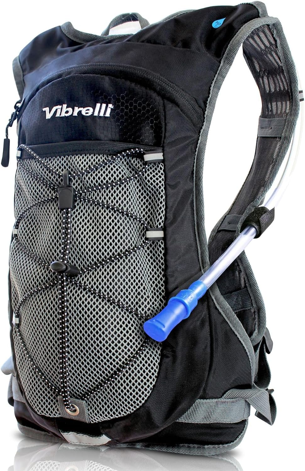 Vibrelli Hydration Pack & 2L Hydration Bladder - High Flow Bite Valve Hydration Backpack