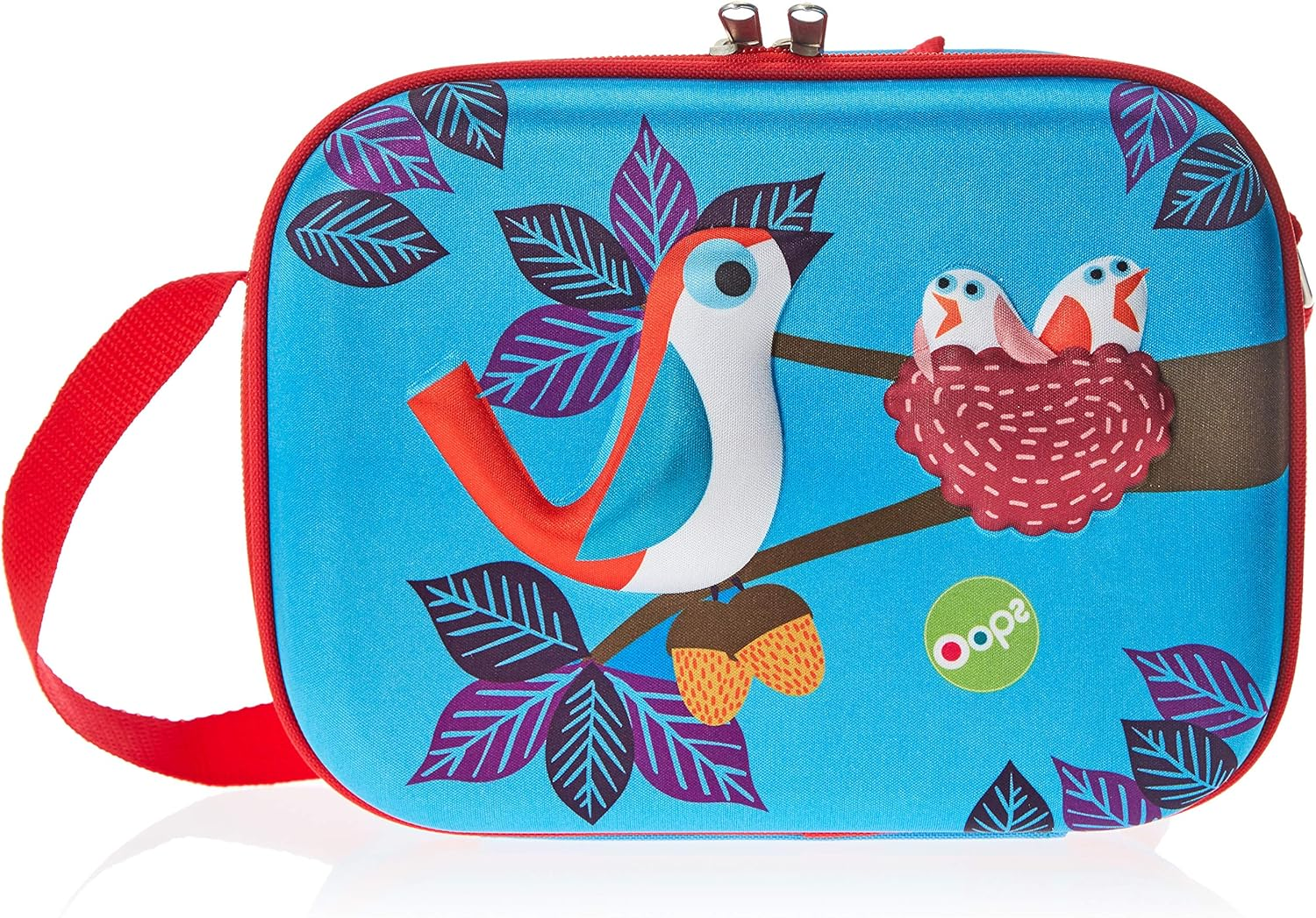 Oops 31006.32 Go Collection Bird Happy Snack Lunchbox, Multi-Color image number 2
