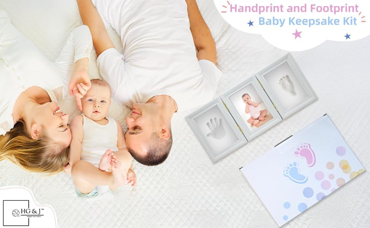 Baby Hand and Footprint Kit, Baby Footprint Kit, Baby Handprint Kit, Footprint, Handprint, Baby Imprint Kits, Newborn Baby Gifts, Nursery Picture Frame, Shower Gifts, Milkywhite, HG and J - Blue image number 3