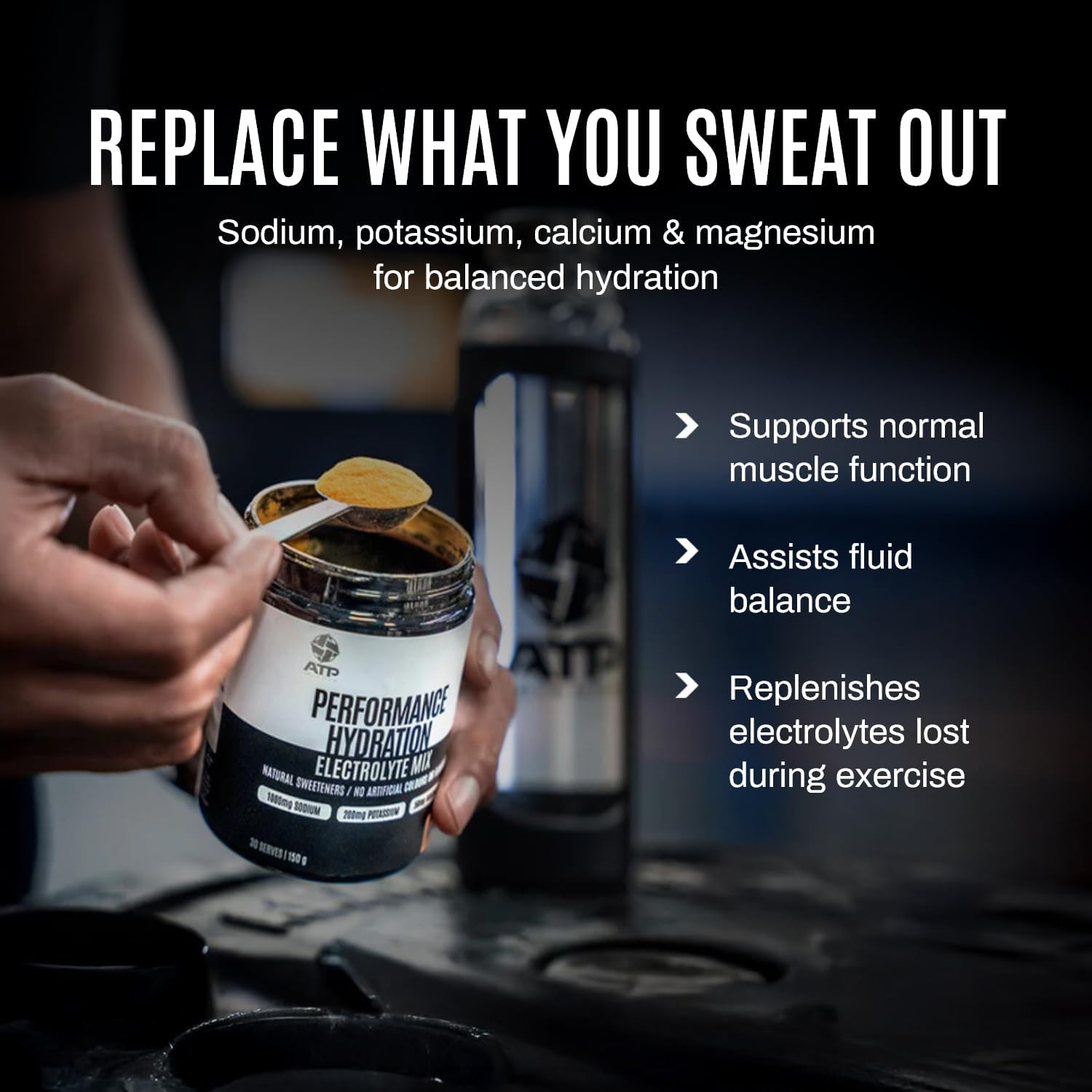 ATP Science Performance Hydration Electrolyte Powder, Low Sugar Electrolyte Mix with Herbal Extracts, Includes Sodium, Potassium, Calcium & Magnesium, No Artificial Flavours, 30 Serves, Fruit Punch image number 1