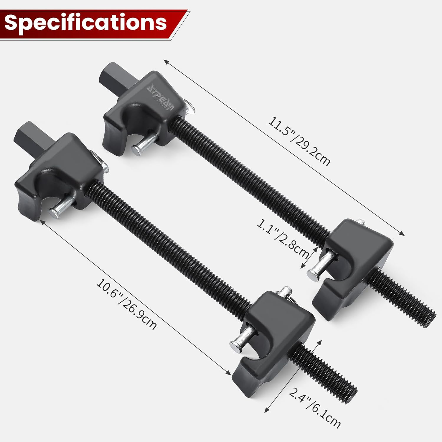 ATPEAM Macpherson Strut Spring Compressor 2Pc Heavy Duty Coil Spring Compressor Strut Remover Installer Tool, 13/16In Socket 1/2In Drive image number 1