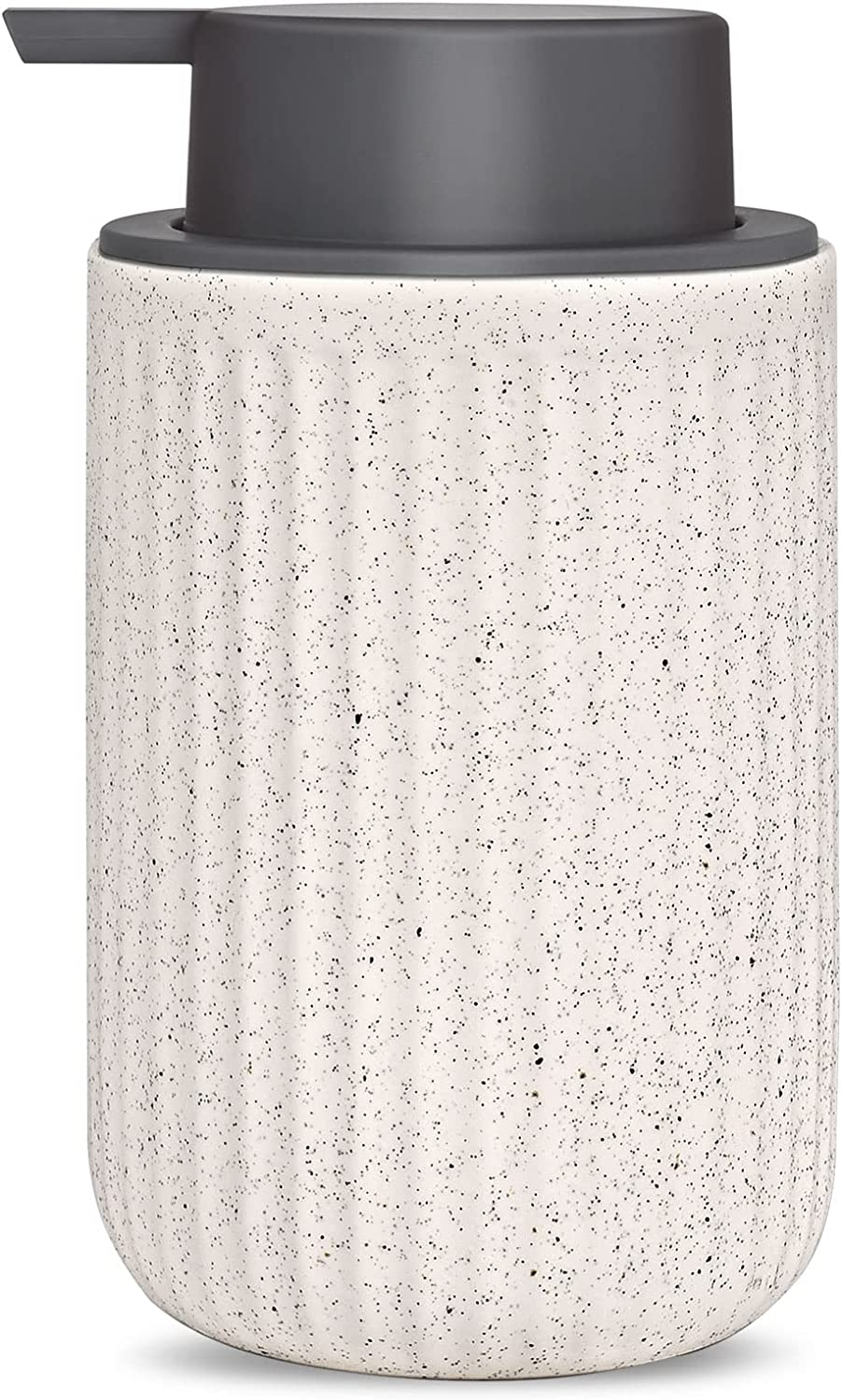 Foam Dispenser - Hand Pump Dispenser Beige Foaming Soap Dispenser Ceramic Dish Liquid Dispenser for Kitchen Bathroom Hand Wash Bottle (13.5Oz/400Ml Light Green)