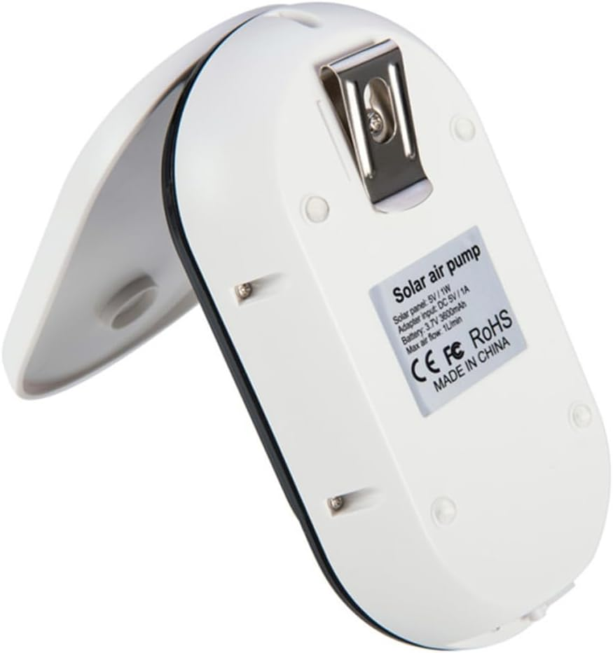 Solar Powered Aquarium Air Pump Portable Oxygen Aerator for Small Medium Fish Tanks Outdoor Quiet Oxygenation image number 3