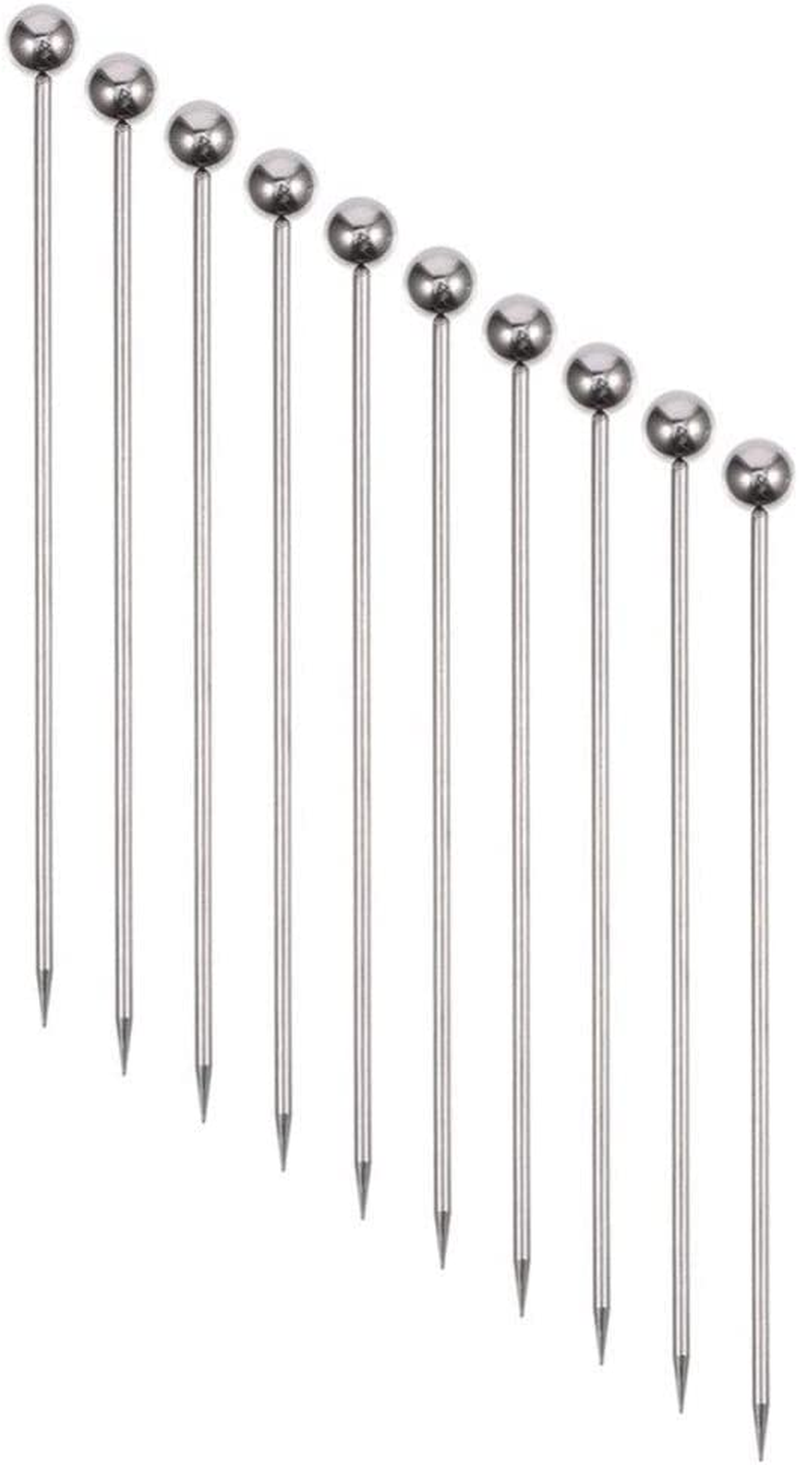 50 Pieces Stainless Steel Cocktail Picks Metal Martini Picks 4.3 Inch image number 5