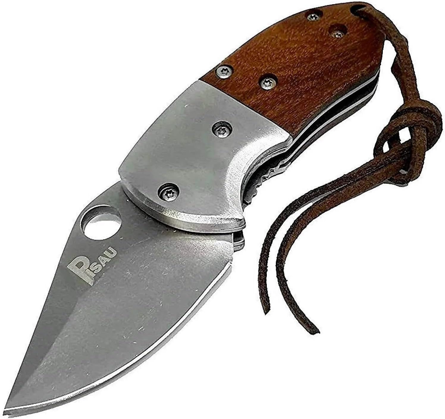 PISAU Stainless Steel Camping Folding Knife with Sheath image number 2