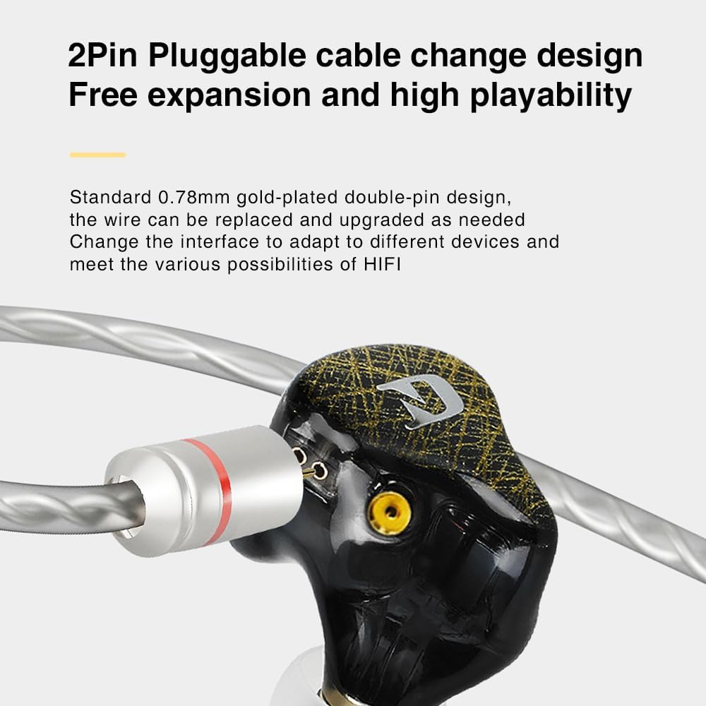 Hifi Kingdom ND-001 Hybrid (1DD+4BA) Wired In-Ear Monitor Black No Mic