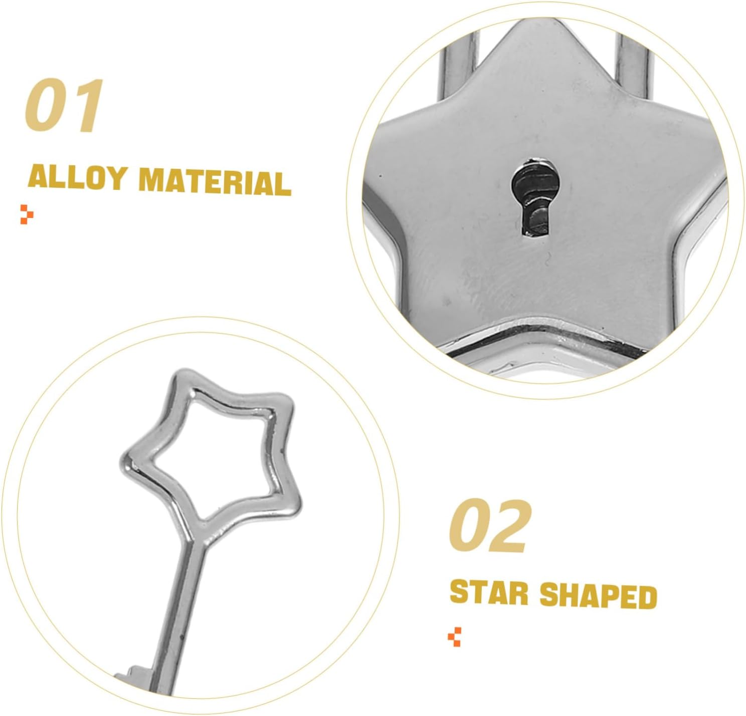 Vaguelly 2Pcs Travel Locks Padlock Key Small Keys for Luggage Backpacks and Valuables image number 4