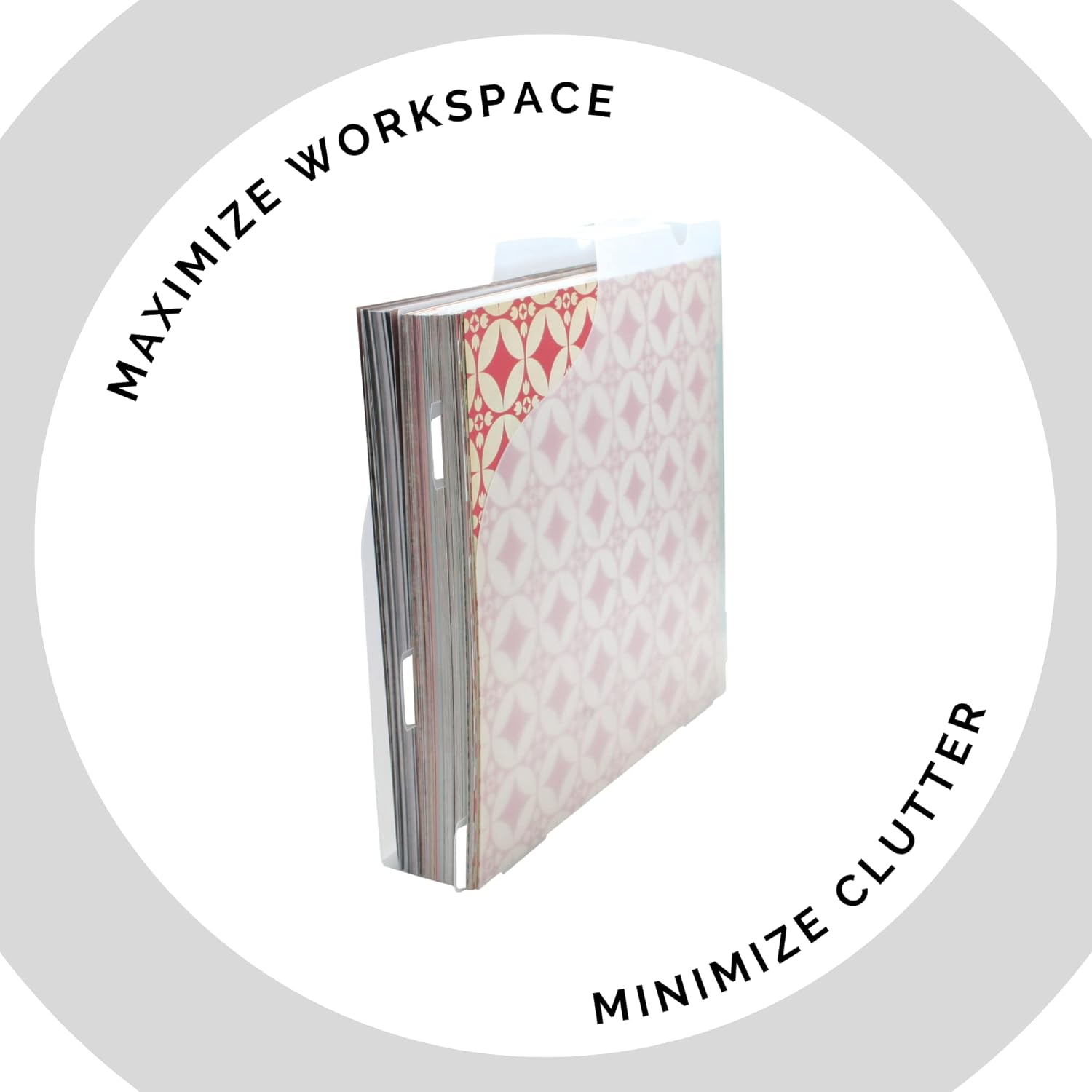 Advantus Vertical Scrapbook Paper Holder, Frosted image number 4