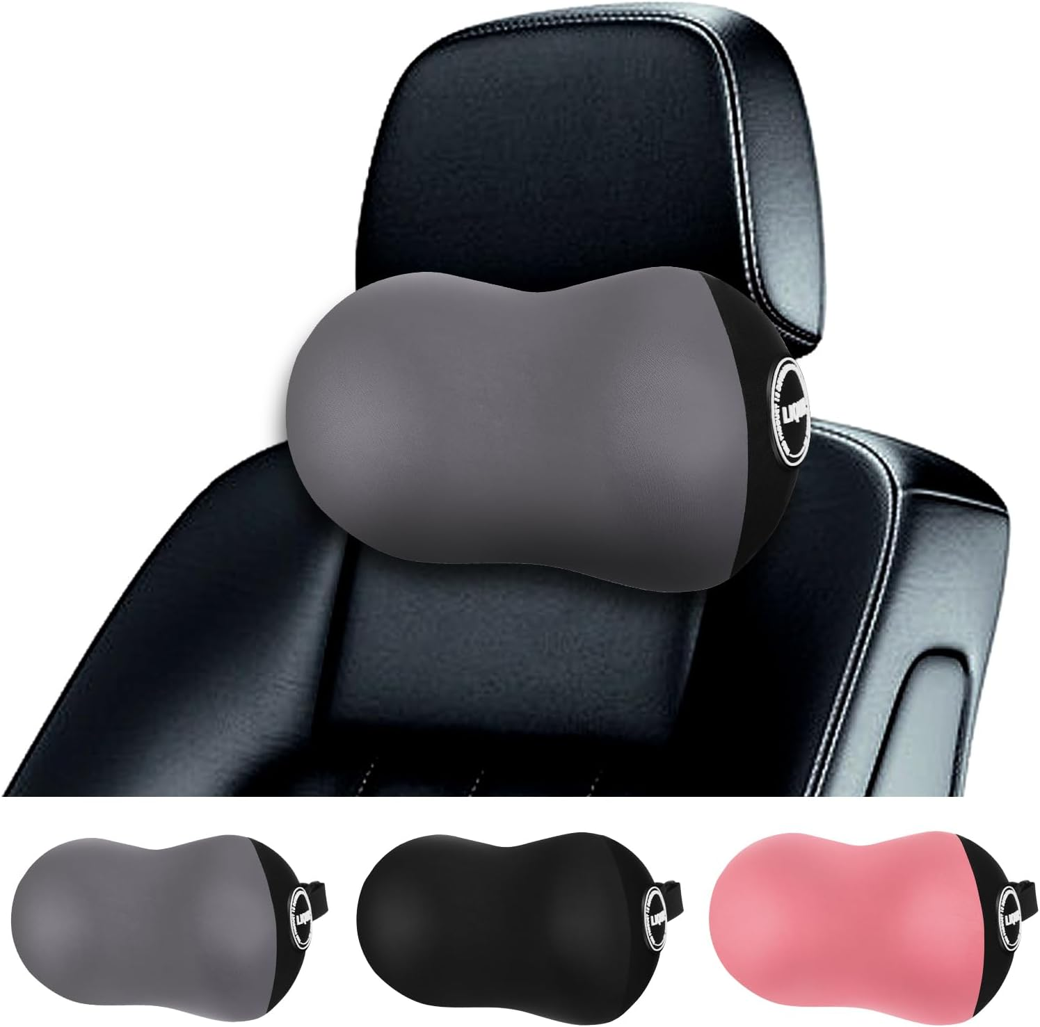 LIQUN Car Seat Neck Pillow, Skin Friendly Car Head Pillow, Memory Foam Neck Support, Driving to Relieve Neck Pain and Shoulder Pressure, (Black)