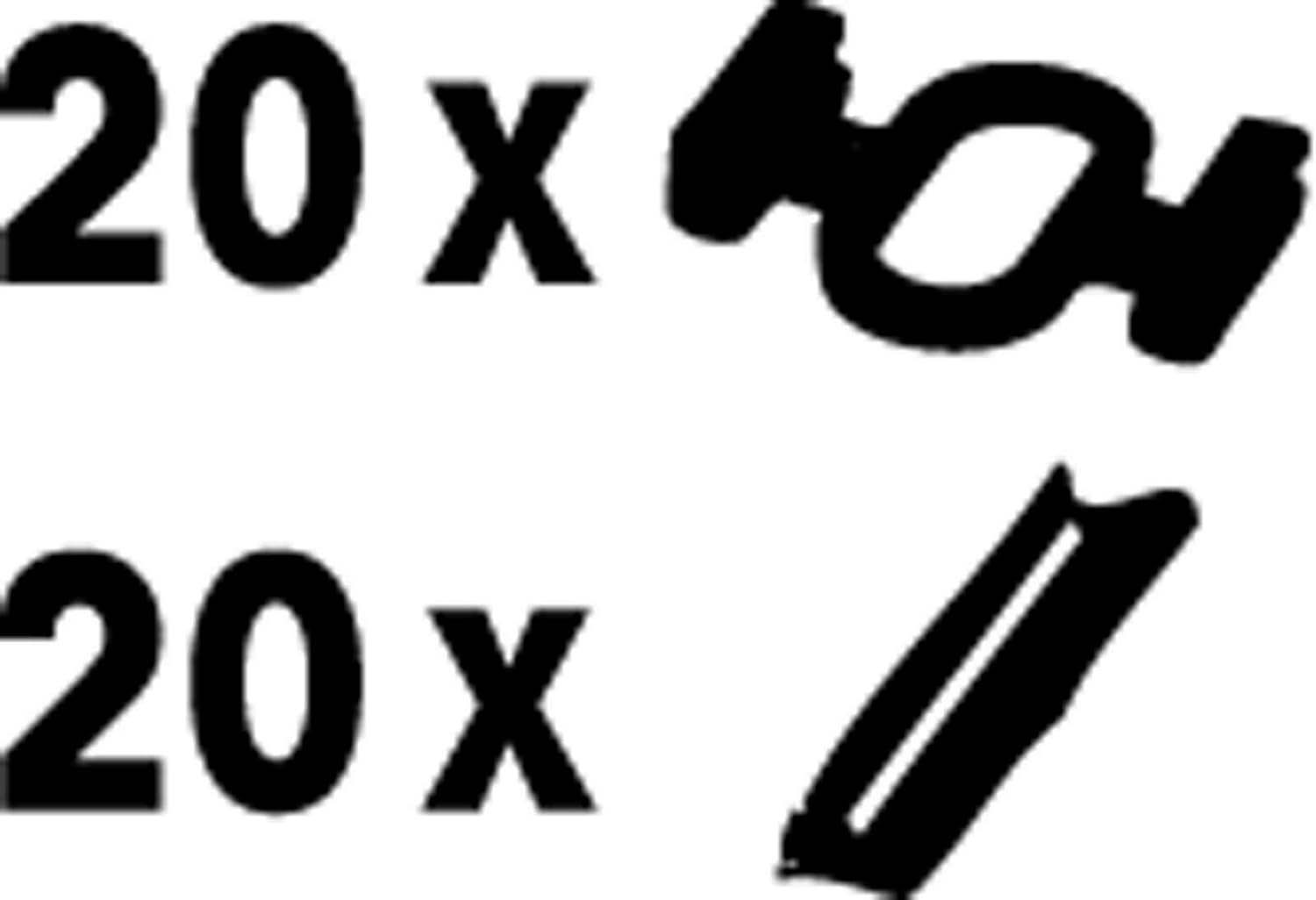 MEHANO MEHANOF246 Rail Connectors & Clips Set 20 Pcs-Made in Slovenia, Multi Colour image number 1