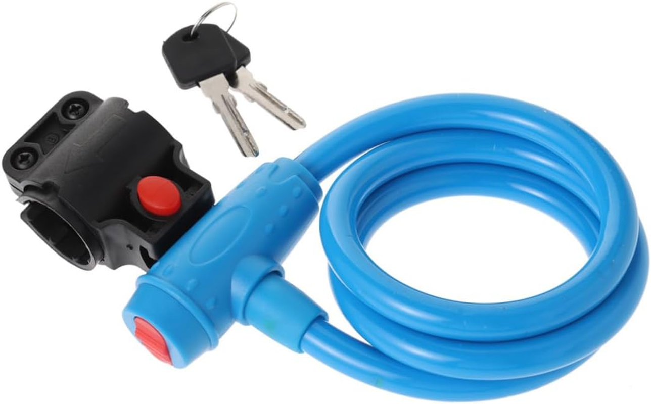 Milisten Colorful Bike Lock Anti-Theft Chain Lock Steel Cable Waterproof Bike Padlock for Road and Mountain Bicycles Blue