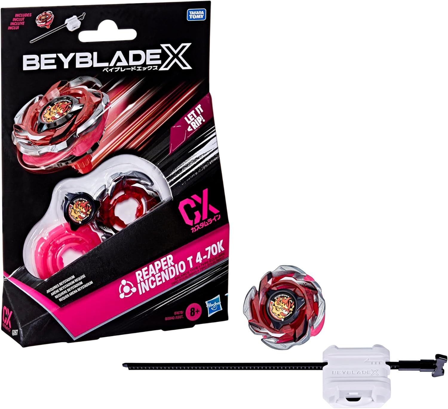 Hasbro Beyblade X Reaper Incendio T 4-70K CX Starter Pack Spinning Top and Starter image number 4