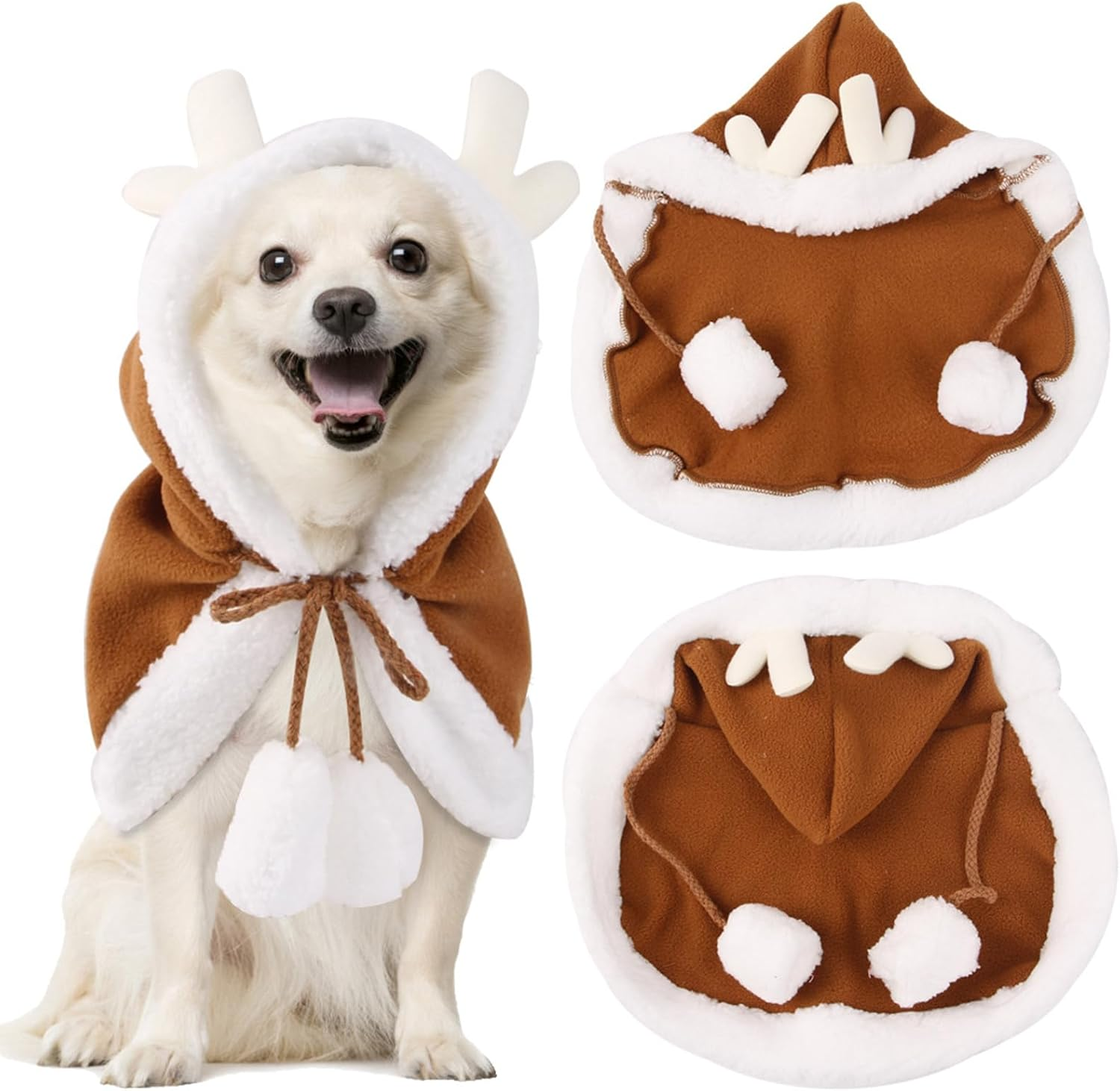 2 PCS Hat & Scarf Pet Costumes Christmas Pet Dress up Pet Cosplay Cat and Dog Costumes for Party (L-6)