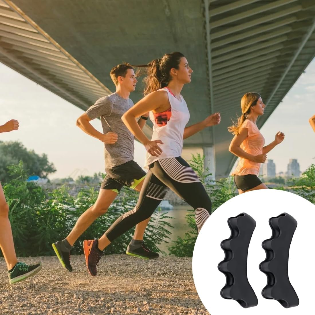 BEPSYOM 4 Pairs Toe Spacer Silicone Toe Separator Hallux Valgus Correction, 8 Pieces Toe Separator Toe Separator for All Toes, Men and Women