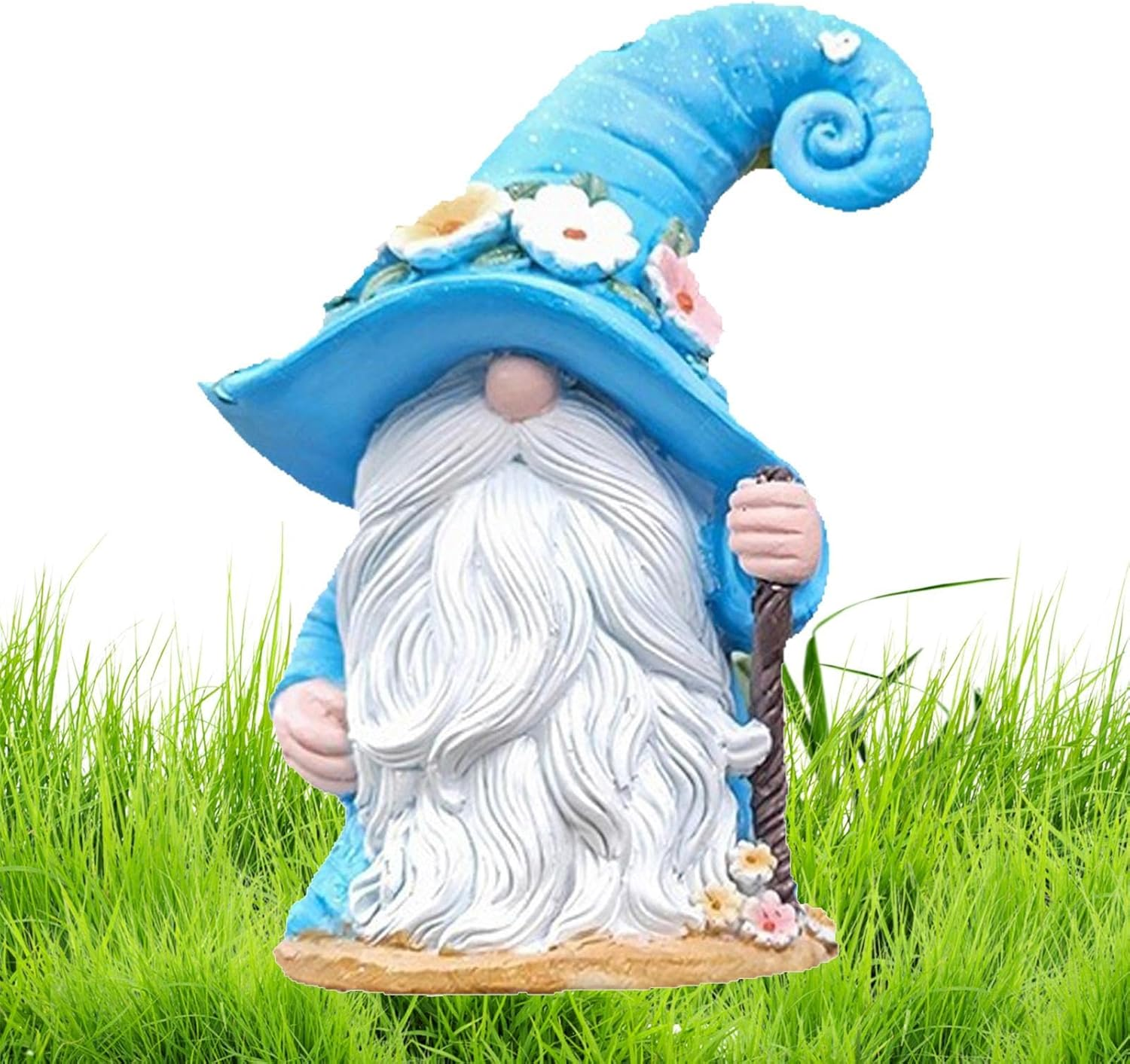Gnomes Decorations for Home, Coffee Shop Counter Resin Decor, Handmade Faceless Whitebeard Dwarf Farmhouse Figurine Gnome for Home Kitchen Coffee Station Table Shelf