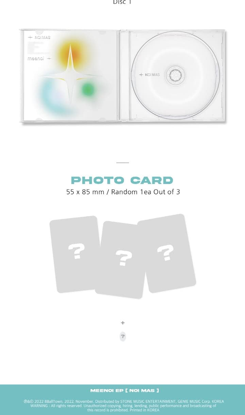Meenoi NOI MAS EP Album Cd+Booklet+1P Photocard+Tracking Sealed image number 2