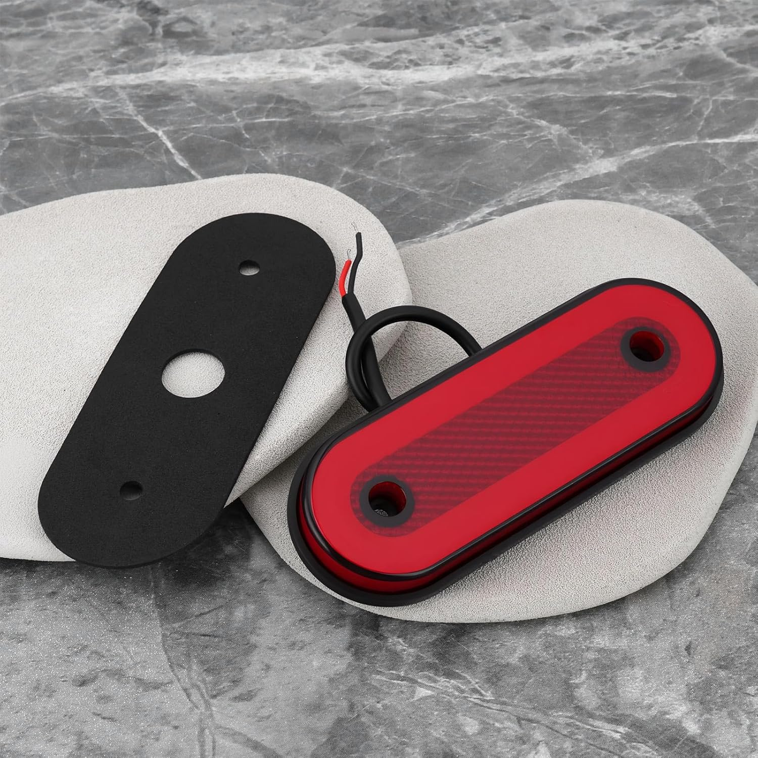 Ecsing 4X Car Rear Side Oval Marker Light 12V-24V 20 Leds Red for Trailer Truck image number 6