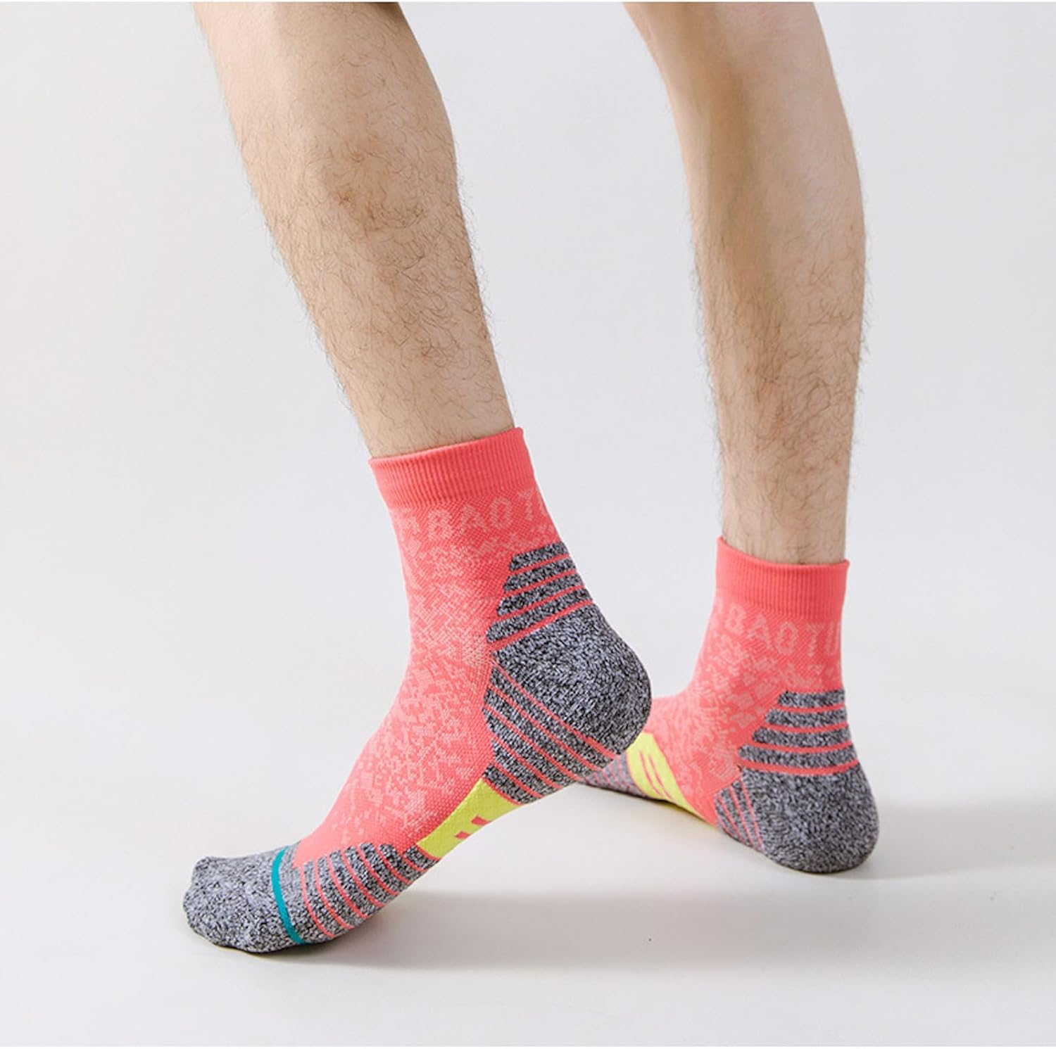 2/3 Pairs Ankle Socks Men Women Breathable Cotton Cushion Tab Crew Socks Wicking Non-Slip Athletic Trainer Socks X131 image number 4