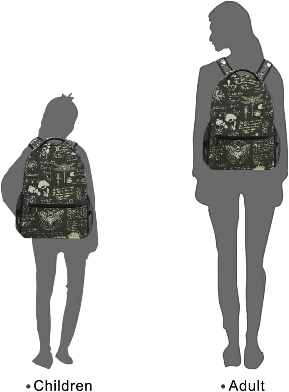 Caihoyu Insect Specimen Backpack for Adults and Teens College School Laptop Shoulder Daypack Travel Business Work Computer Backpack, Insect Specimen, One Size, Daypack Backpacks