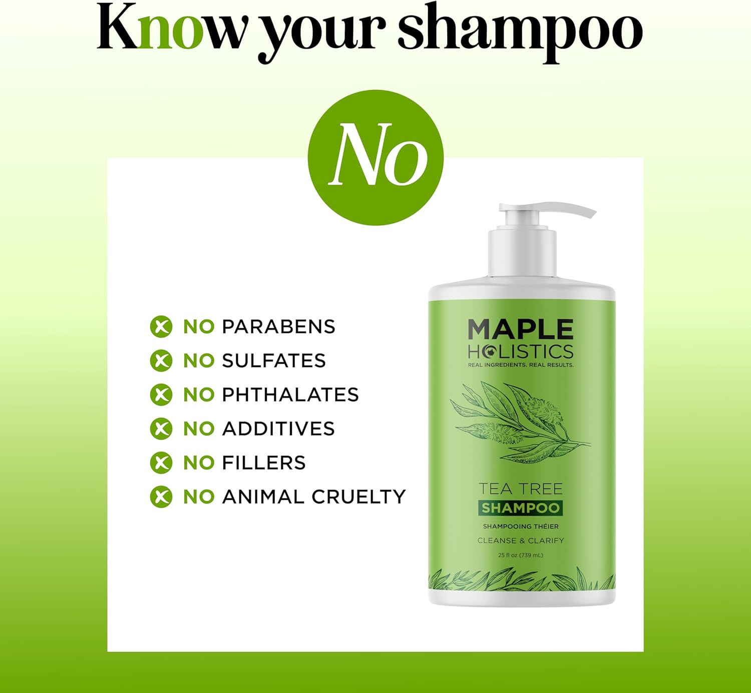 Tea Tree Oil Shampoo Sulfate Free - Deep Cleansing Vegan Tea Tree Shampoo for Oily Hair and Scalp - Daily Clarifying Shampoo for Build up with Rosemary Essential Oil for All Hair Types 25 Fl Oz image number 5