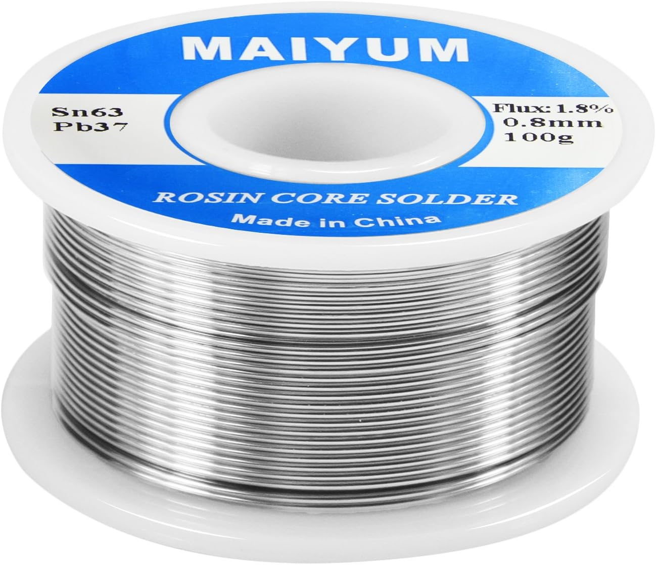 MAIYUM 63-37 Tin Lead Rosin Core Solder Wire for Electrical Soldering (0.6Mm 100G)