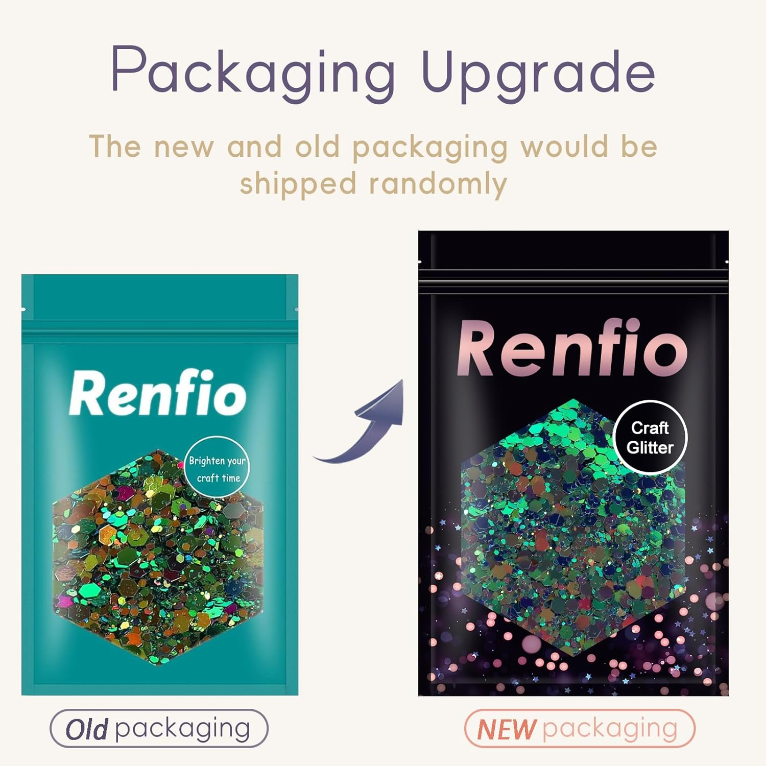 Renfio Chameleon Chunky Glitter, Mixed Fine Powder Color Shift 1.75 Oz (50G) PET Flake Hexagon Purple Copper Green Glitters Sequin Resin Pigment Chip Dust for Slime Painting Craft Hair Nail - Mermaid - Blue,Green,Multi-Color image number 3