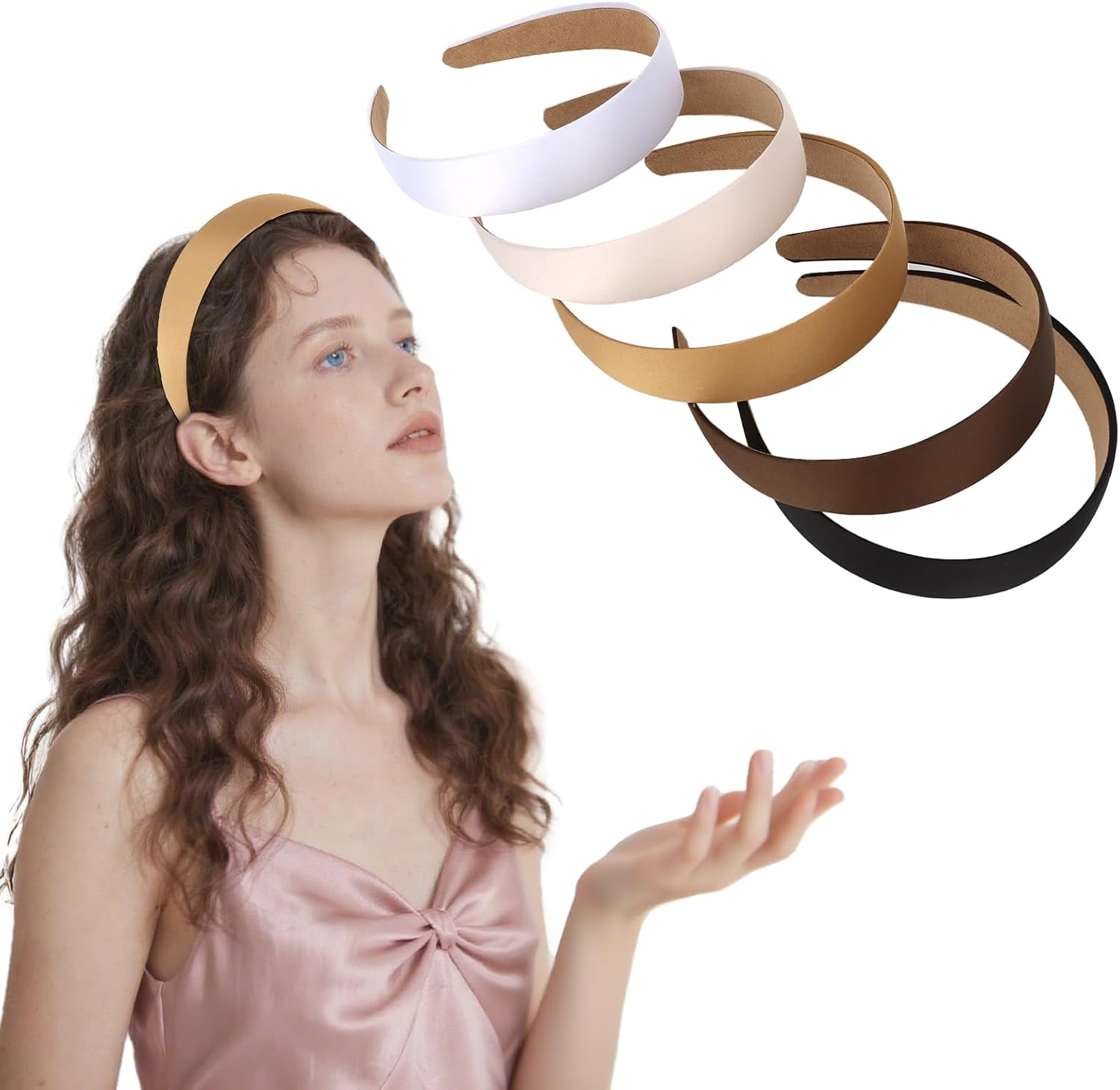 Srotmirw Women'S Fashion Headbands, Pack of 5, Brown Series for Women and Girls in Everyday Use image number 4